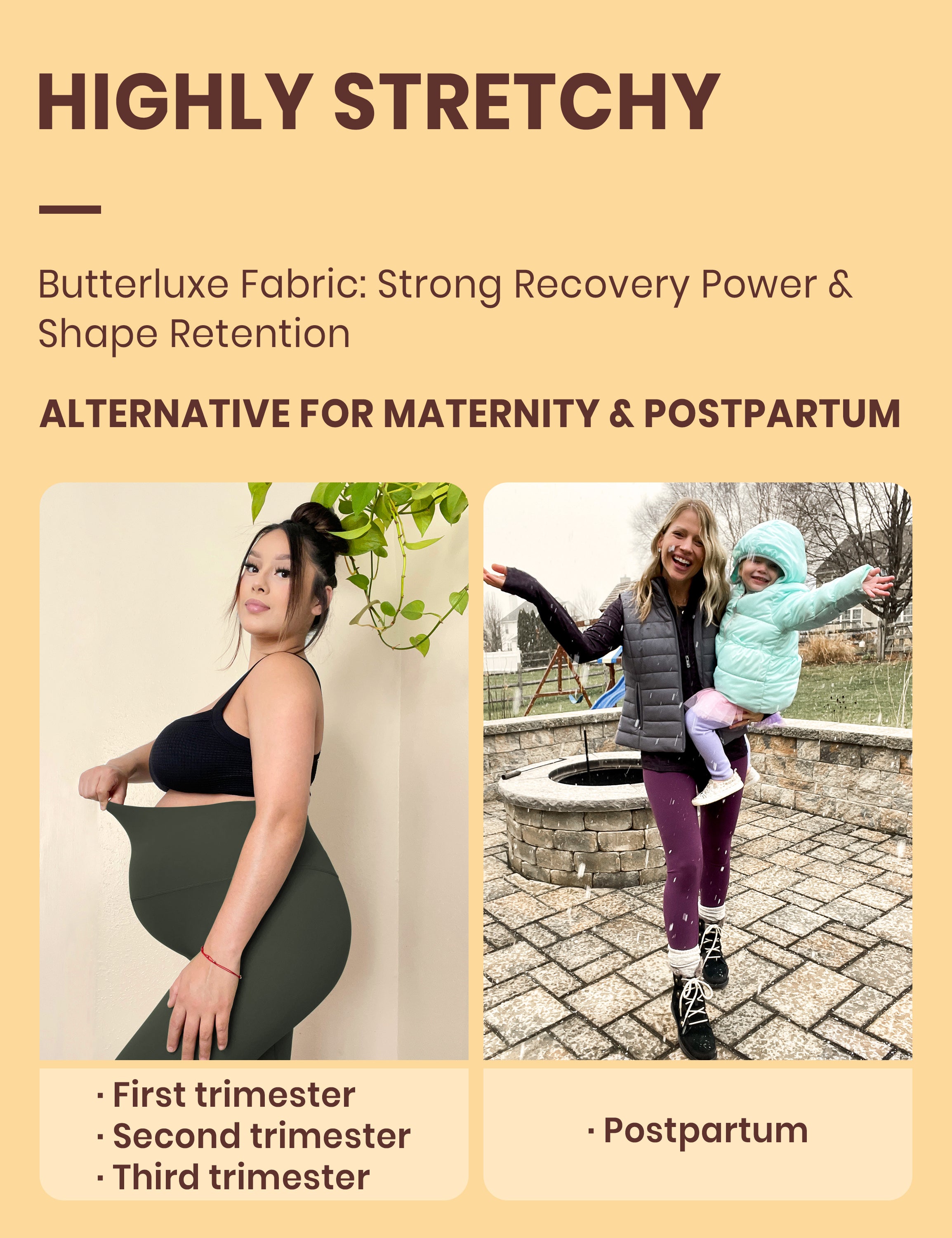 CRZ YOGA - بنطال يوغا نسائي بخصر عالٍ جدًّا من طراز « Butterluxe » مقاس 28 بوصة، لون تان ميلك شيك