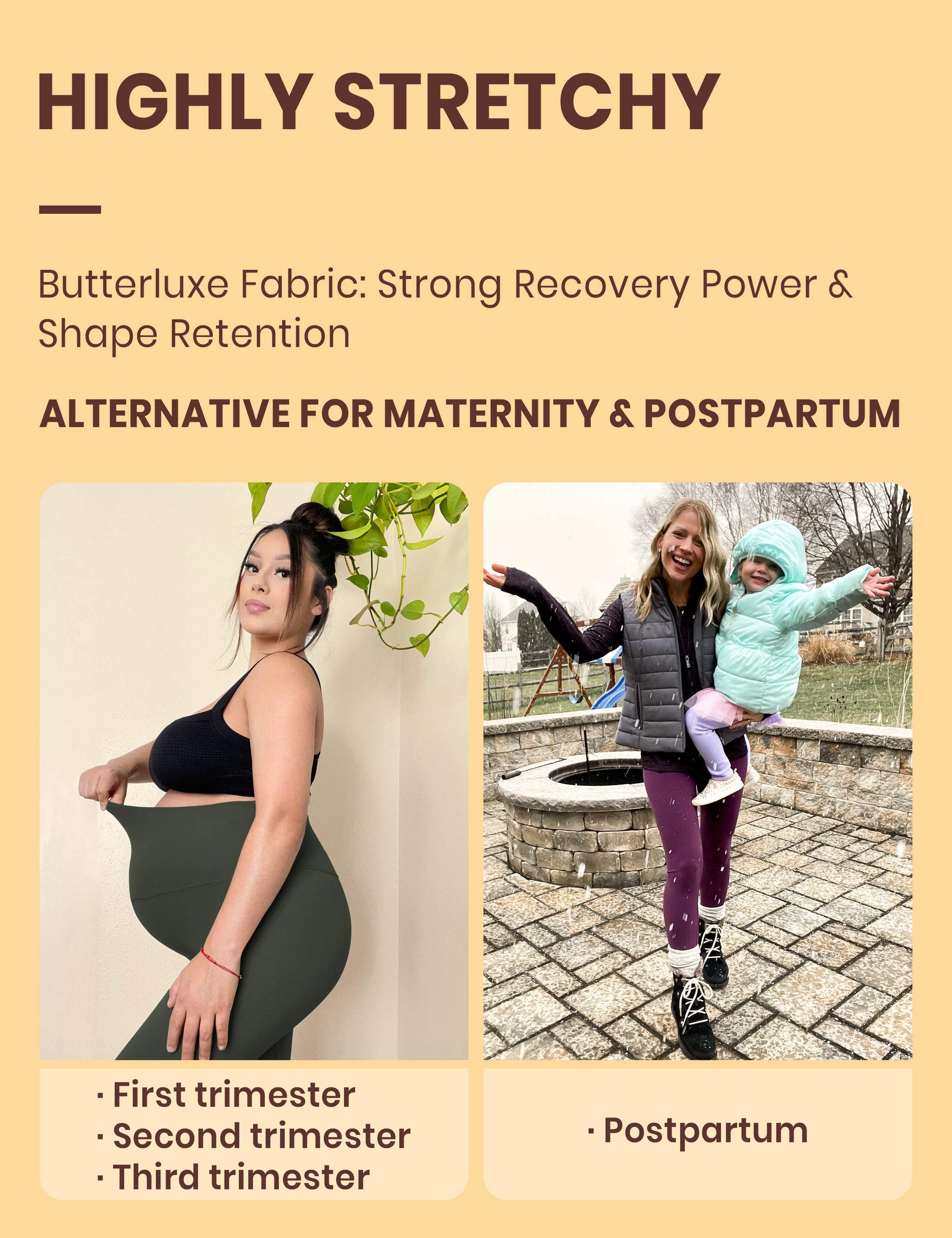 CRZ YOGA - بنطال يوغا نسائي بخصر عالٍ جدًّا من طراز « Butterluxe » مقاس 28 بوصة، لون تان ميلك شيك