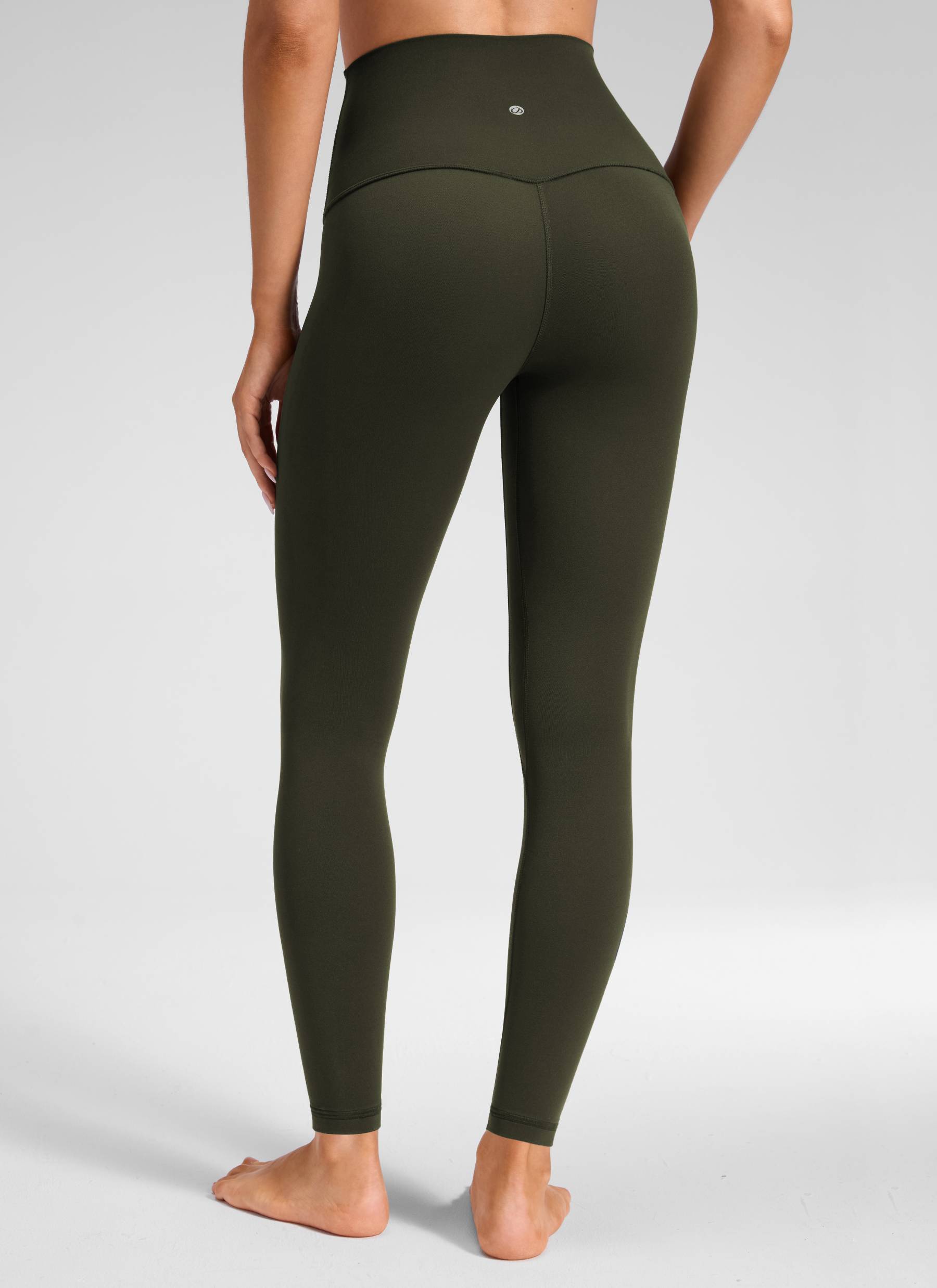 CRZ YOGA - بنطال يوغا نسائي بخصر عالٍ جدًّا من طراز « Butterluxe » مقاس 28 بوصة، لون أخضر زيتوني