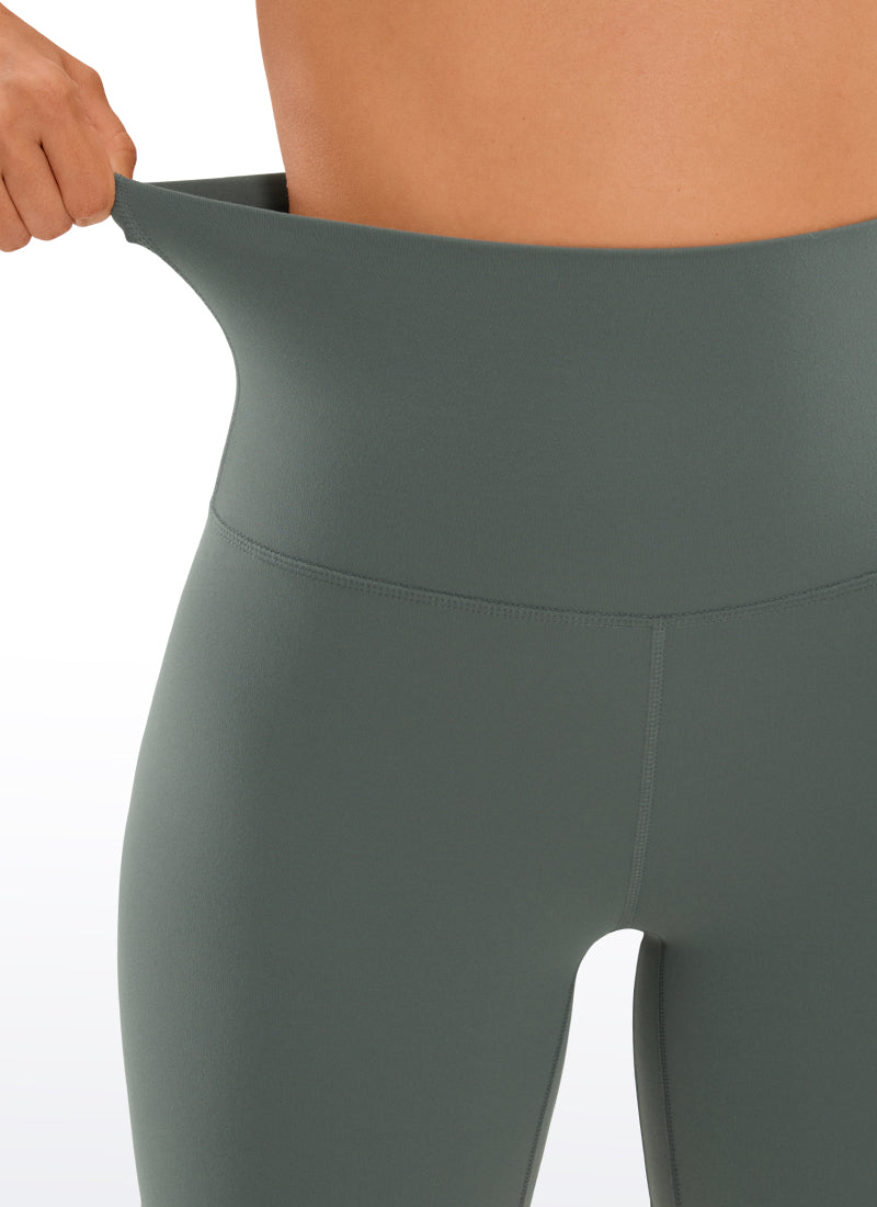 CRZ YOGA Women's Yoga Super High Waist Butterluxe Shorts 6'' Grey Sage @model_info:D