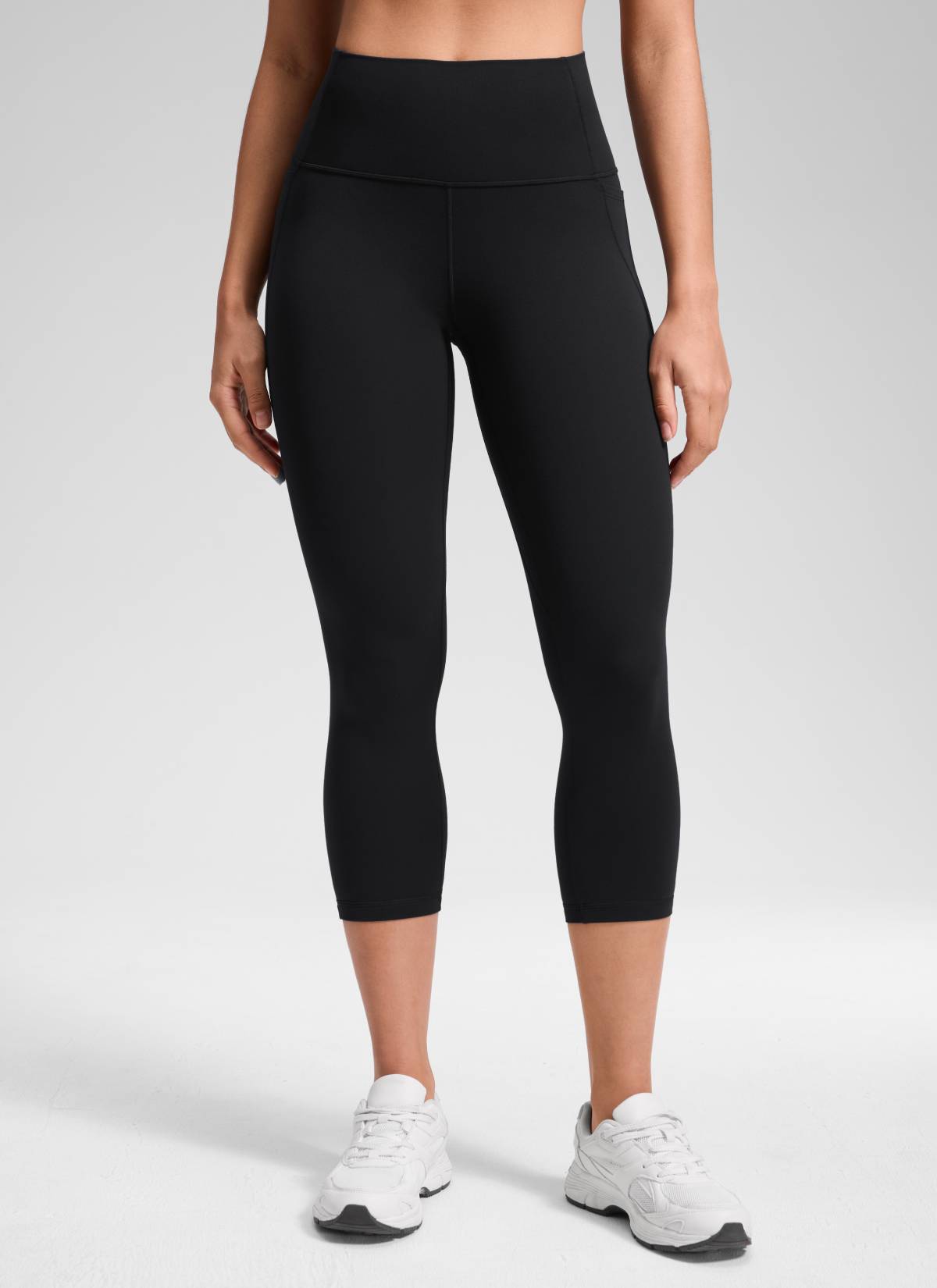 CRZ YOGA - Butterluxe نسائي لليوغا بخصر مرتفع من قماش Butterluxe مزود بجيوب، 21 بوصة، أسود
