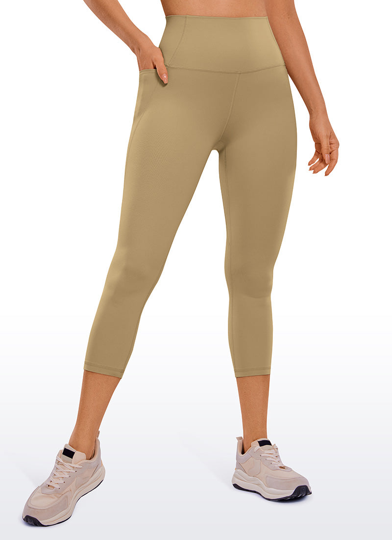 CRZ YOGA - Butterluxe نسائي لليوغا بخصر مرتفع Butterluxe قماش Butterluxe مزود بجيوب، طول 21 بوصة، لون «Soul Brown»