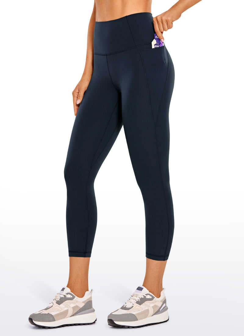 CRZ YOGA Women's Yoga High Rise Butterluxe Capri with Pockets 21'' Twilight Blue @model_info:N