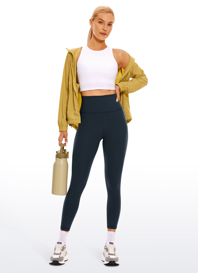 CRZ YOGA Women's Yoga High Rise Butterluxe Capri with Pockets 21'' Twilight Blue @model_info:N