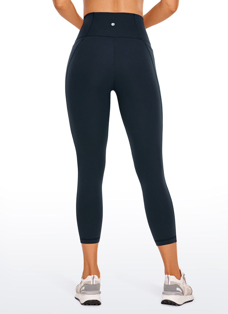 CRZ YOGA Women's Yoga High Rise Butterluxe Capri with Pockets 21'' Twilight Blue @model_info:N