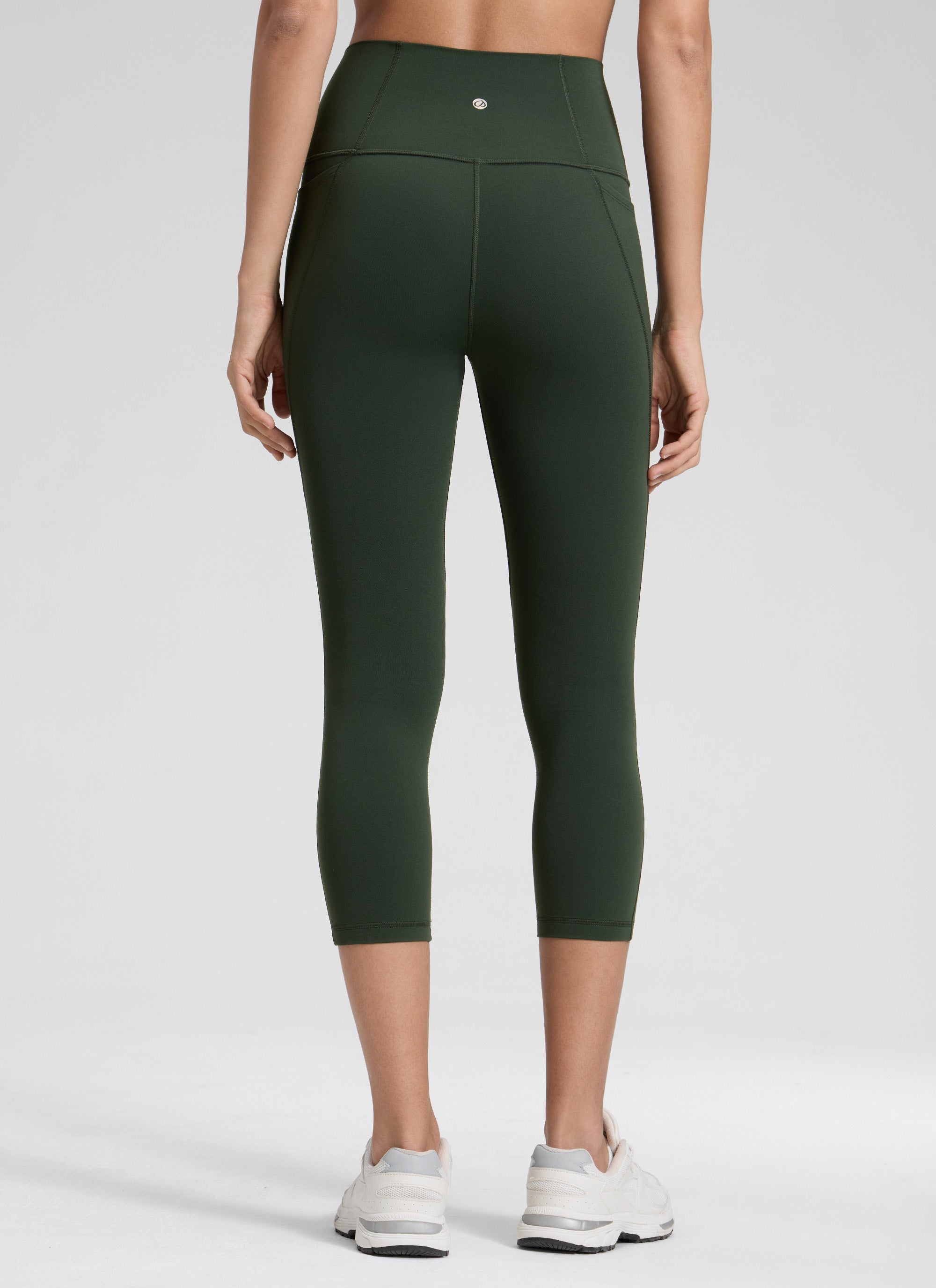 CRZ YOGA - Butterluxe نسائي لليوغا بخصر مرتفع من قماش Butterluxe مزود بجيوب، طول 21 بوصة، لون أخضر «ليجند»