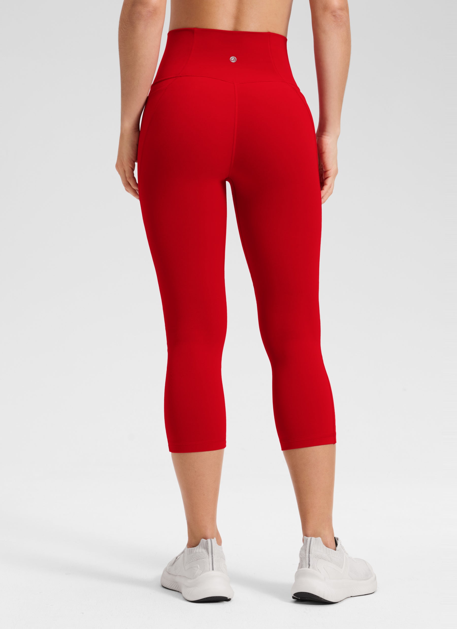 CRZ YOGA Women's Yoga High Rise Butterluxe Capri with Pockets 21'' Red Chili @model_info:A