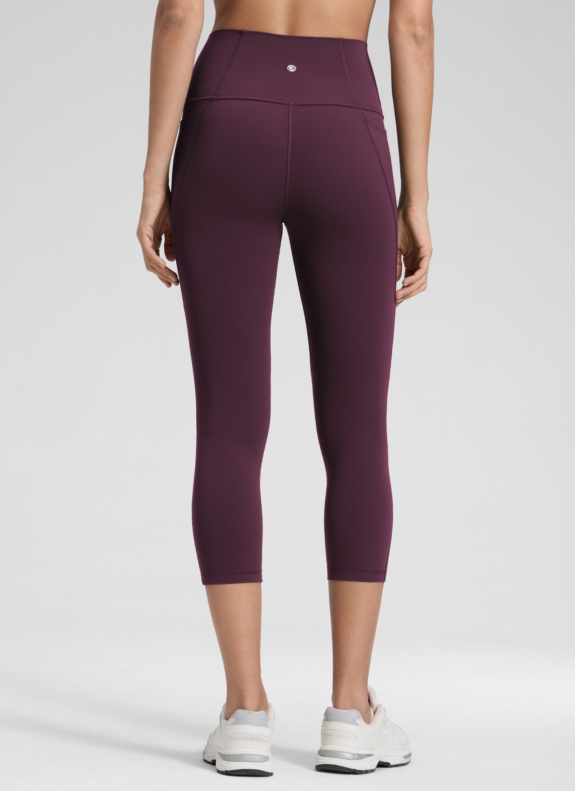 CRZ YOGA - Butterluxe نسائي لليوغا بخصر مرتفع Butterluxe قماش Butterluxe مزود بجيوب، بطول 21 بوصة، لون أرجواني غامق