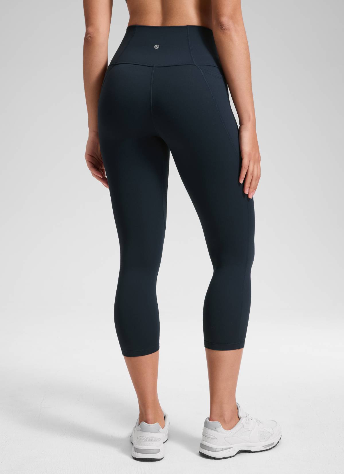 CRZ YOGA - Butterluxe نسائي لليوغا بخصر مرتفع من قماش Butterluxe مزود بجيوب، طول 21 بوصة، لون أزرق داكن أصلي