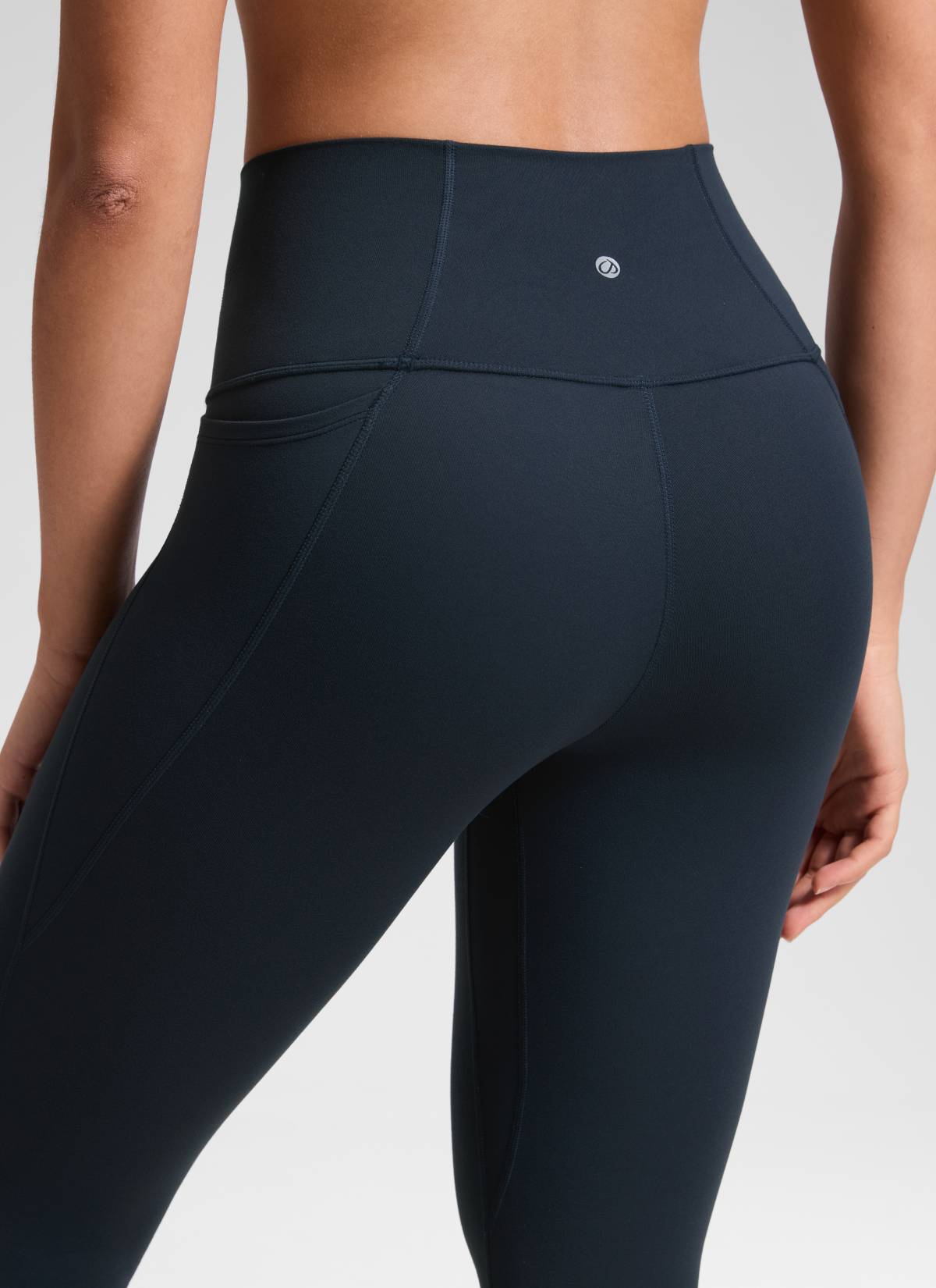CRZ YOGA - Butterluxe نسائي لليوغا بخصر مرتفع من قماش Butterluxe مزود بجيوب، طول 21 بوصة، لون أزرق داكن أصلي