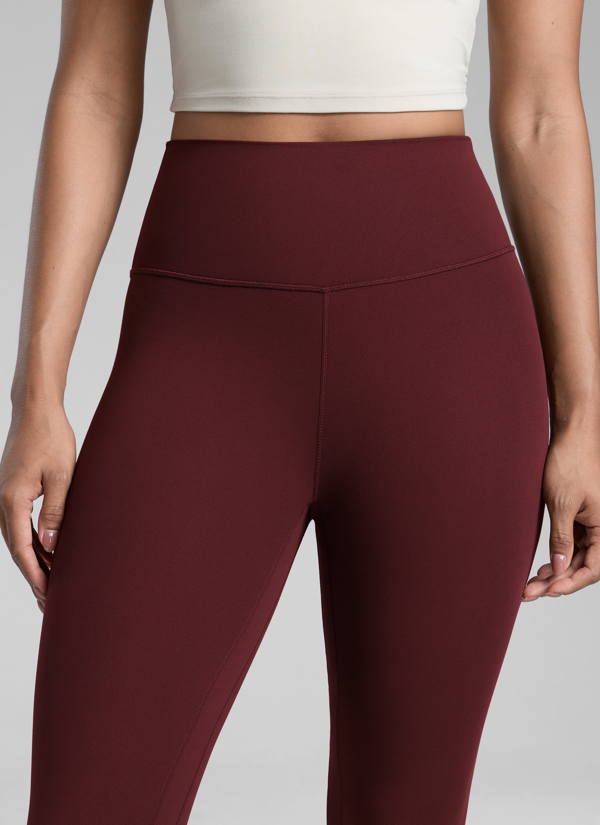 ليقنز يوغا Butterlift نسائي للتمارين من CRZ YOGA، بخصر عالٍ، 64 سم، أحمر ميرلو