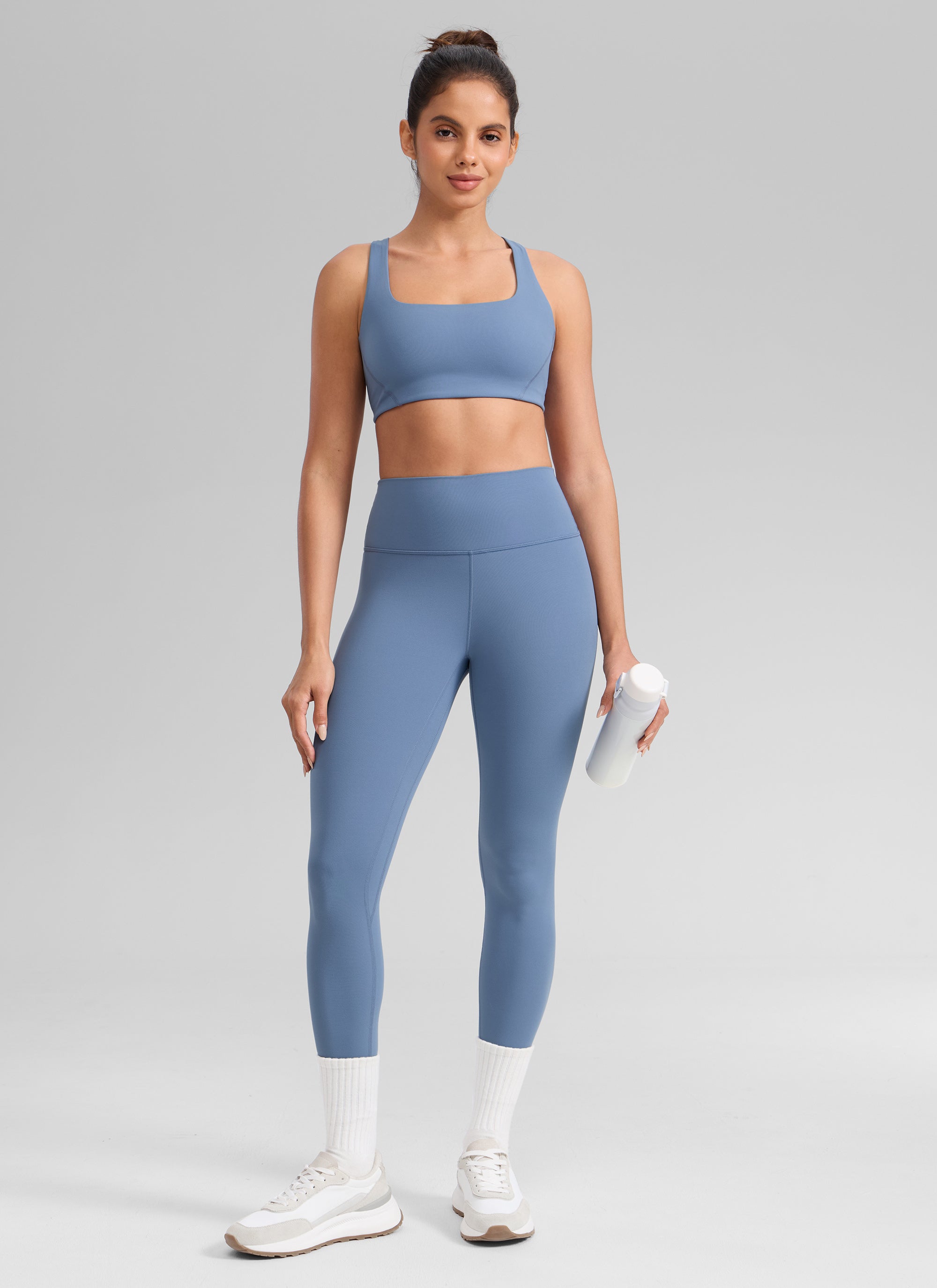 ليقنز يوغا Butterlift نسائي للتمارين من CRZ YOGA، بخصر عالٍ، 64 سم، دنيم مغسول