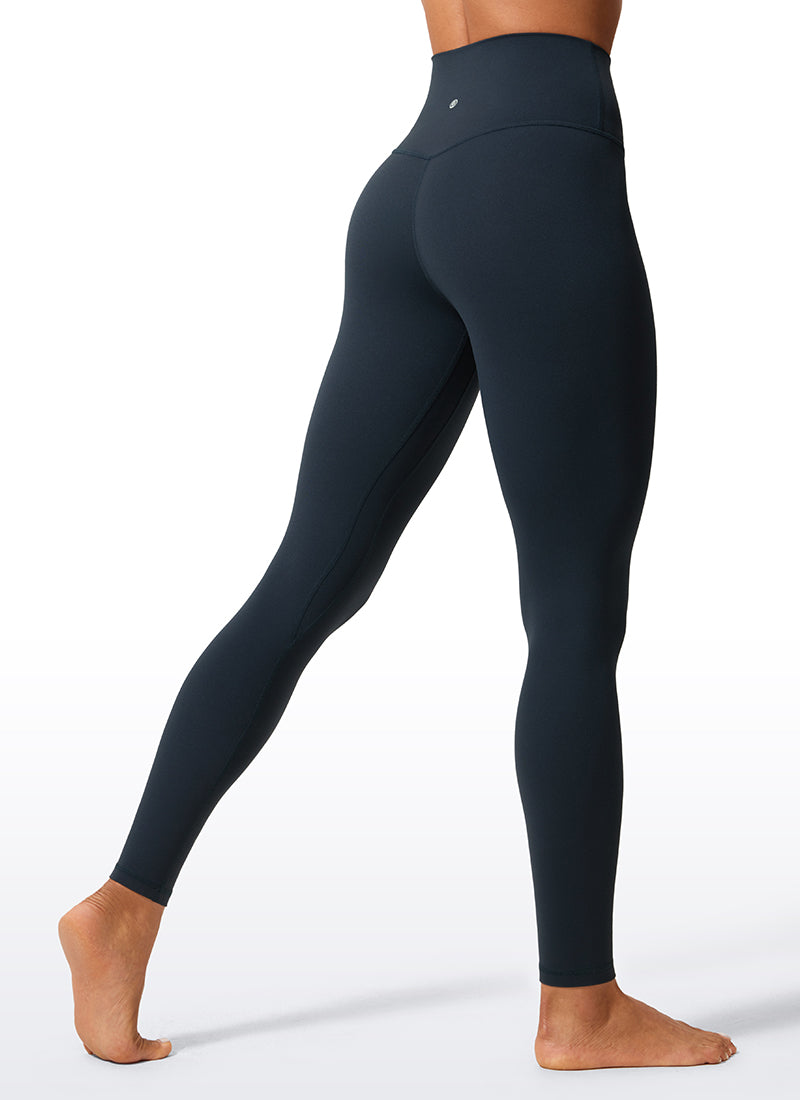 CRZ YOGA بنطال يوجا نسائي رياضي بخصر مرتفع Butterlift مقاس 71 سم لون أزرق كحلي