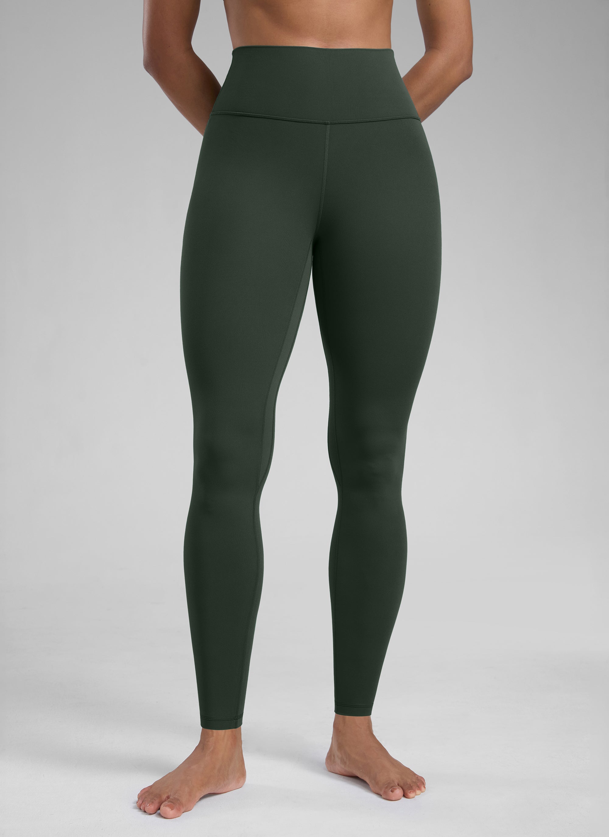 CRZ YOGA ليقنز يوجا نسائي Butterlift بخصر مرتفع للتمارين 71 سم أخضر أسطوري