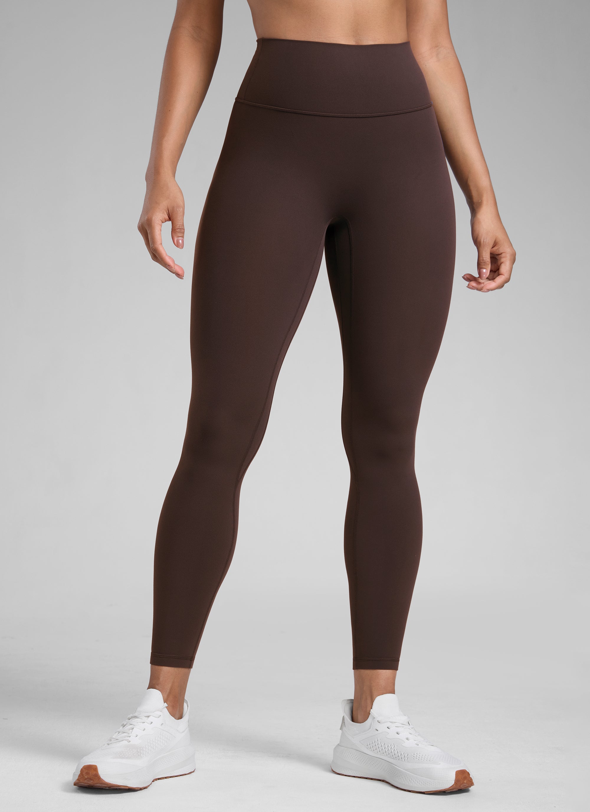ليقنز نسائي CRZ YOGA Butterlift بخصر عالٍ وتصميم Scrunch Butt وبدون خياطة أمامية بلون بني هوت فادج