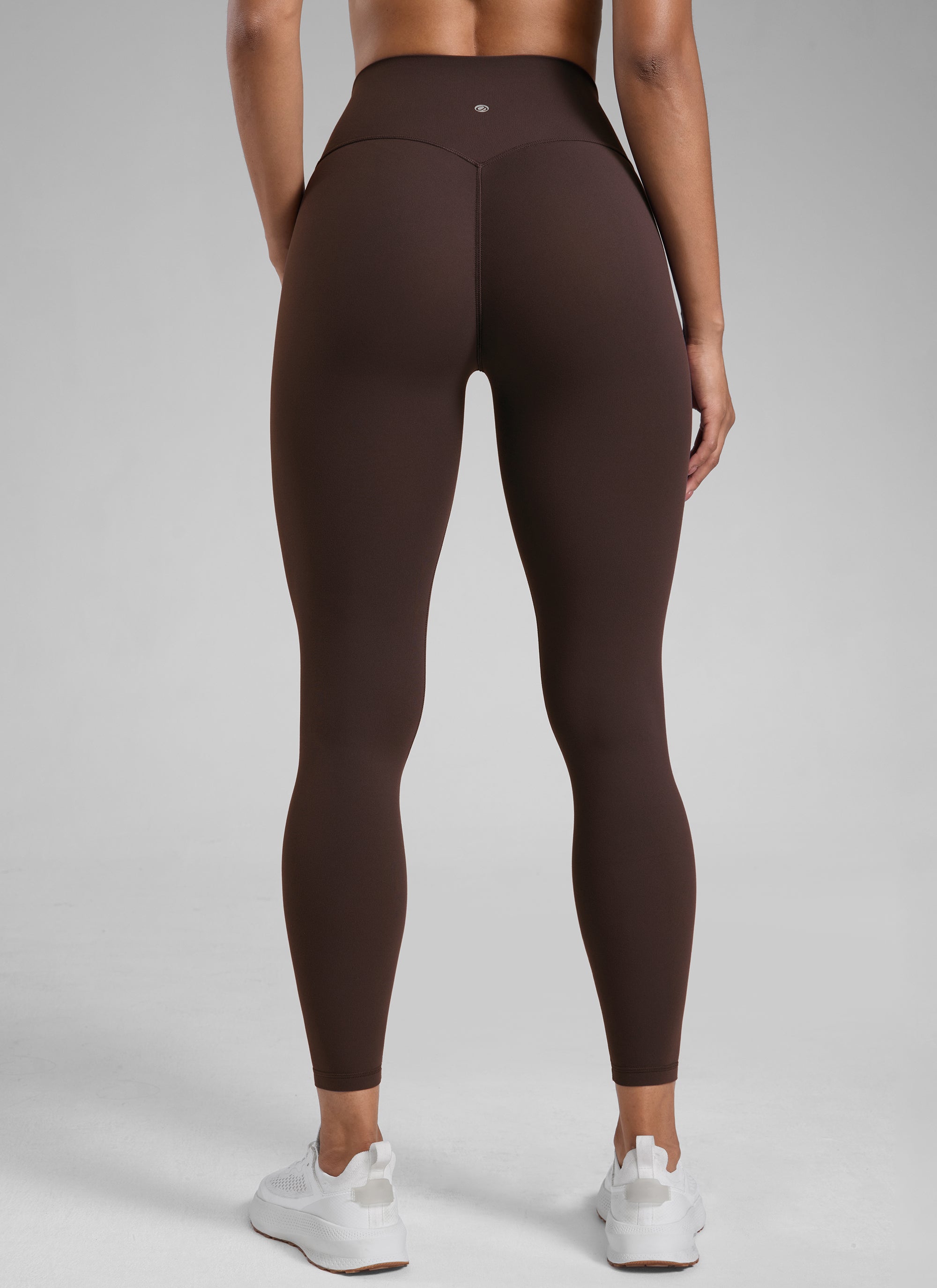 ليقنز نسائي CRZ YOGA Butterlift بخصر عالٍ وتصميم Scrunch Butt وبدون خياطة أمامية بلون بني هوت فادج