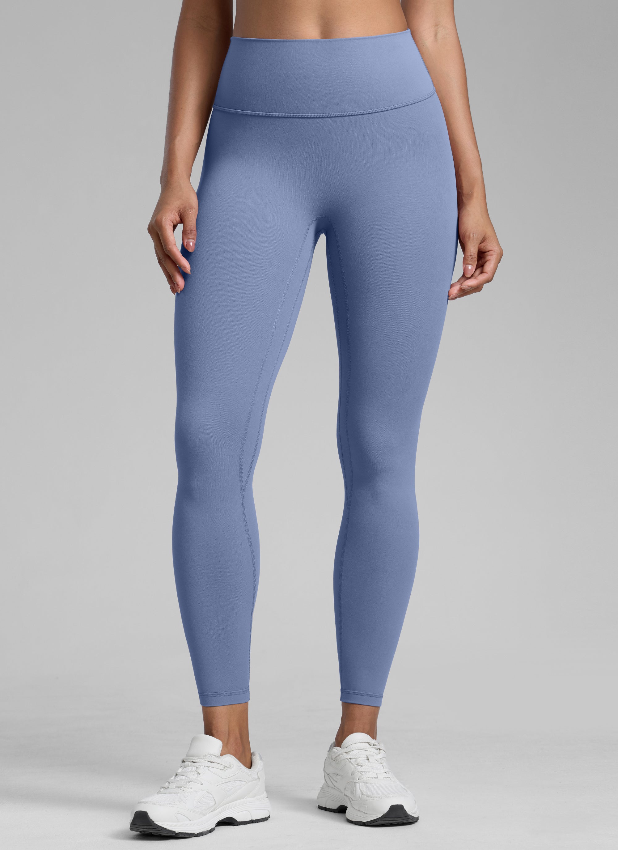 ليقنز نسائي CRZ YOGA Butterlift بخصر عالٍ وتصميم Scrunch Butt وبدون خياطة أمامية بلون أزرق الواحة