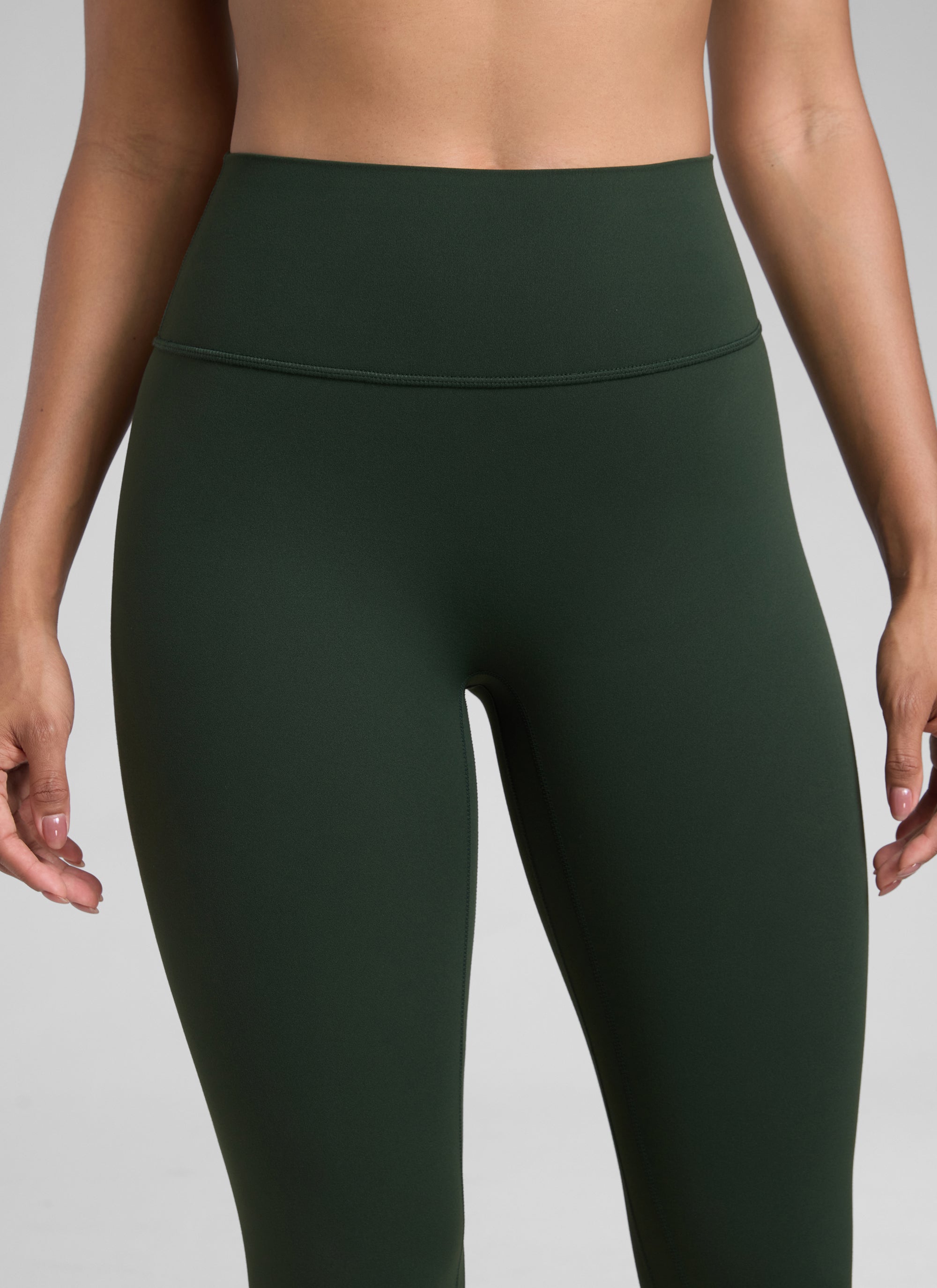 ليقنز نسائي CRZ YOGA Butterlift بخصر عالٍ وتصميم Scrunch Butt وبدون خياطة أمامية بلون أخضر أسطوري