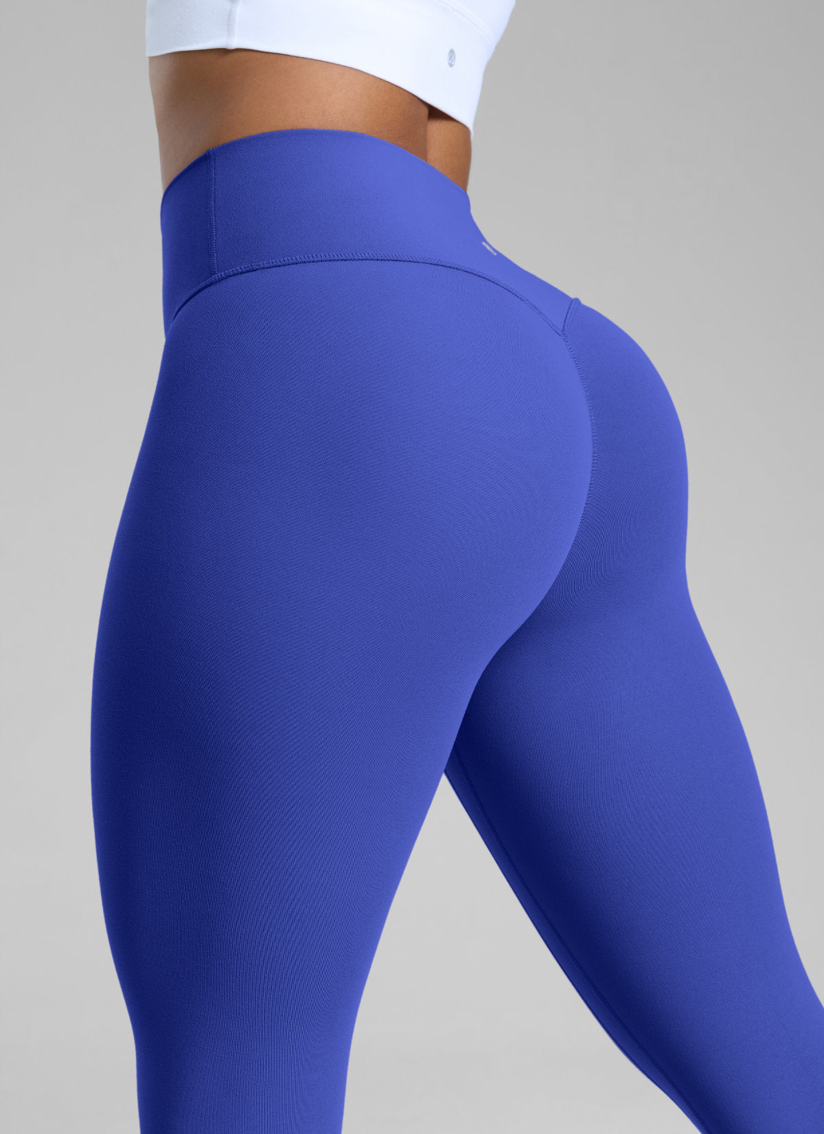 ليقنز نسائي CRZ YOGA Butterlift بخصر عالٍ وتصميم Scrunch Butt وبدون خياطة أمامية بلون أزرق ملكي
