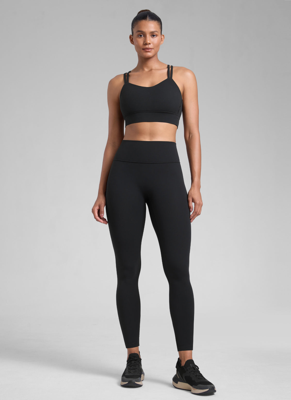 ليقنز Secretsculpt™ نسائي للتمارين بدون درزة أمامية بطول 71 سم أسود من CRZ YOGA