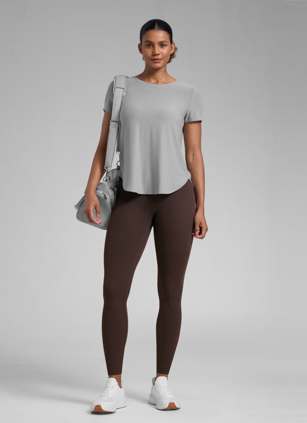 ليقنز Secretsculpt™ نسائي للتمارين بدون درزة أمامية بطول 71 سم بني شوكولاتة داكن من CRZ YOGA
