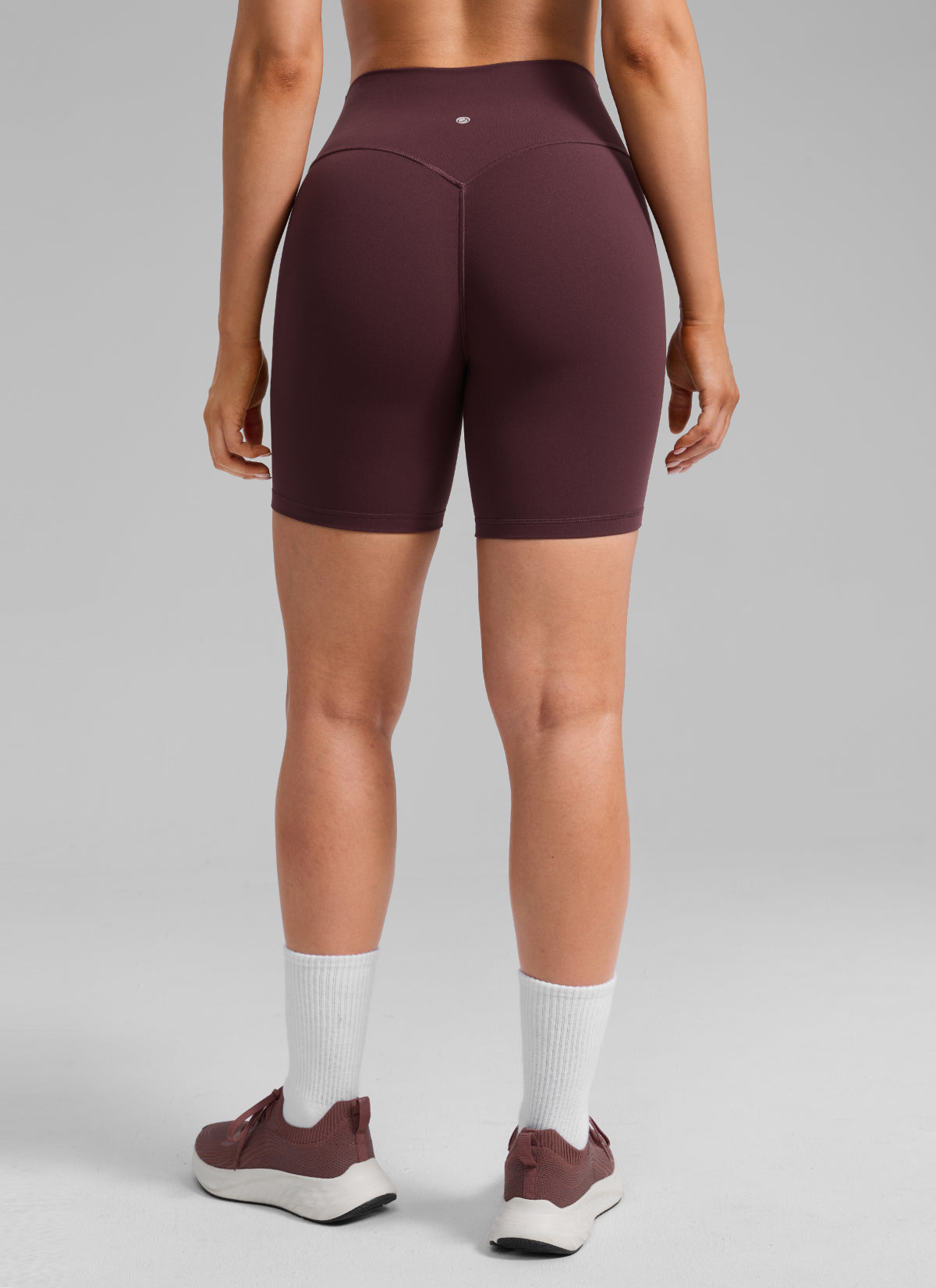 CRZ YOGA Butterlift شورت بايكر نسائي بتصميم Scrunch Butt بطول 15 سم بدون خياطة أمامية برقوق ناضج