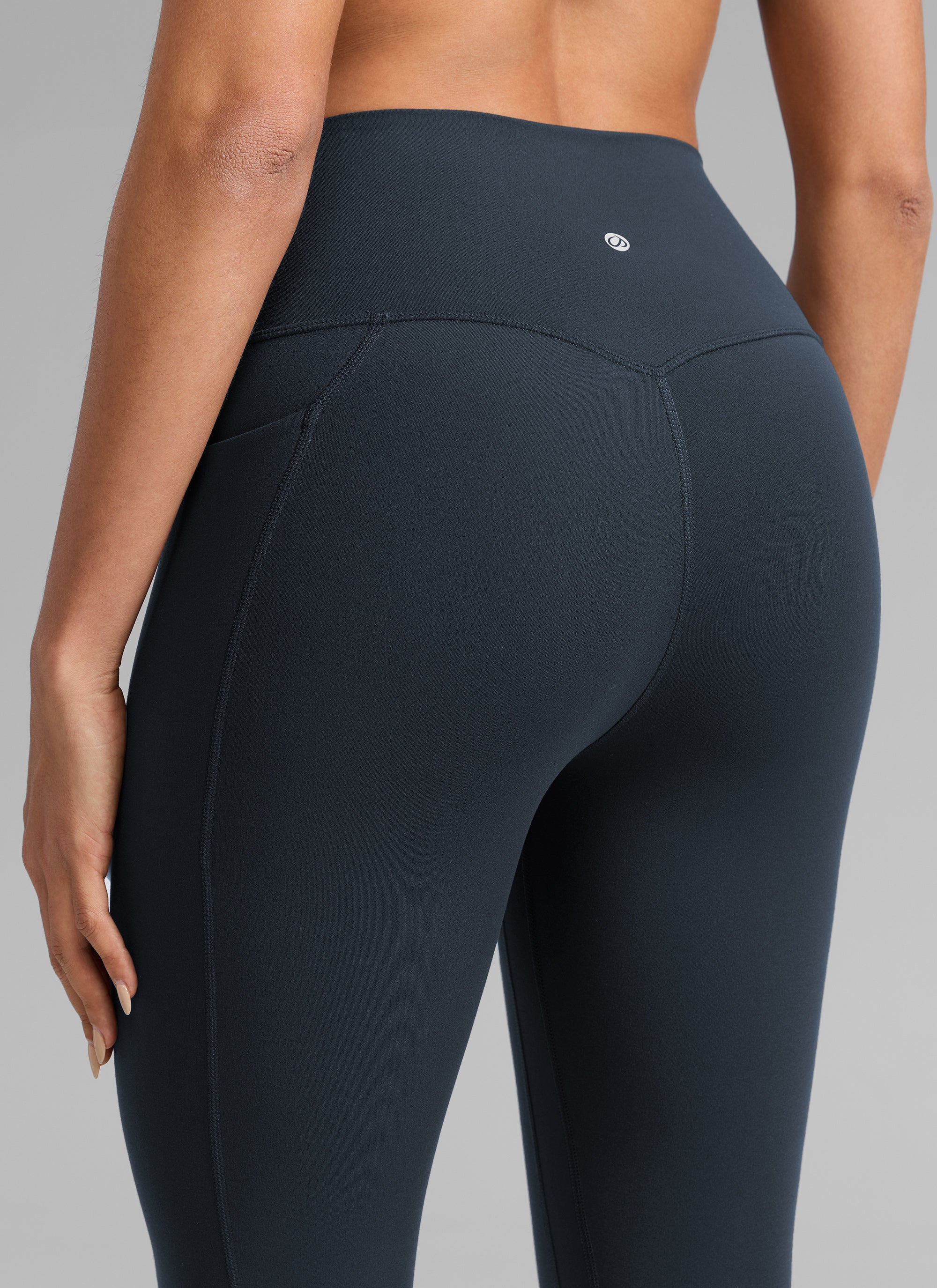 CRZ YOGA Women's Butterlift Workout High Rise Pocket Leggings 25'' True Navy