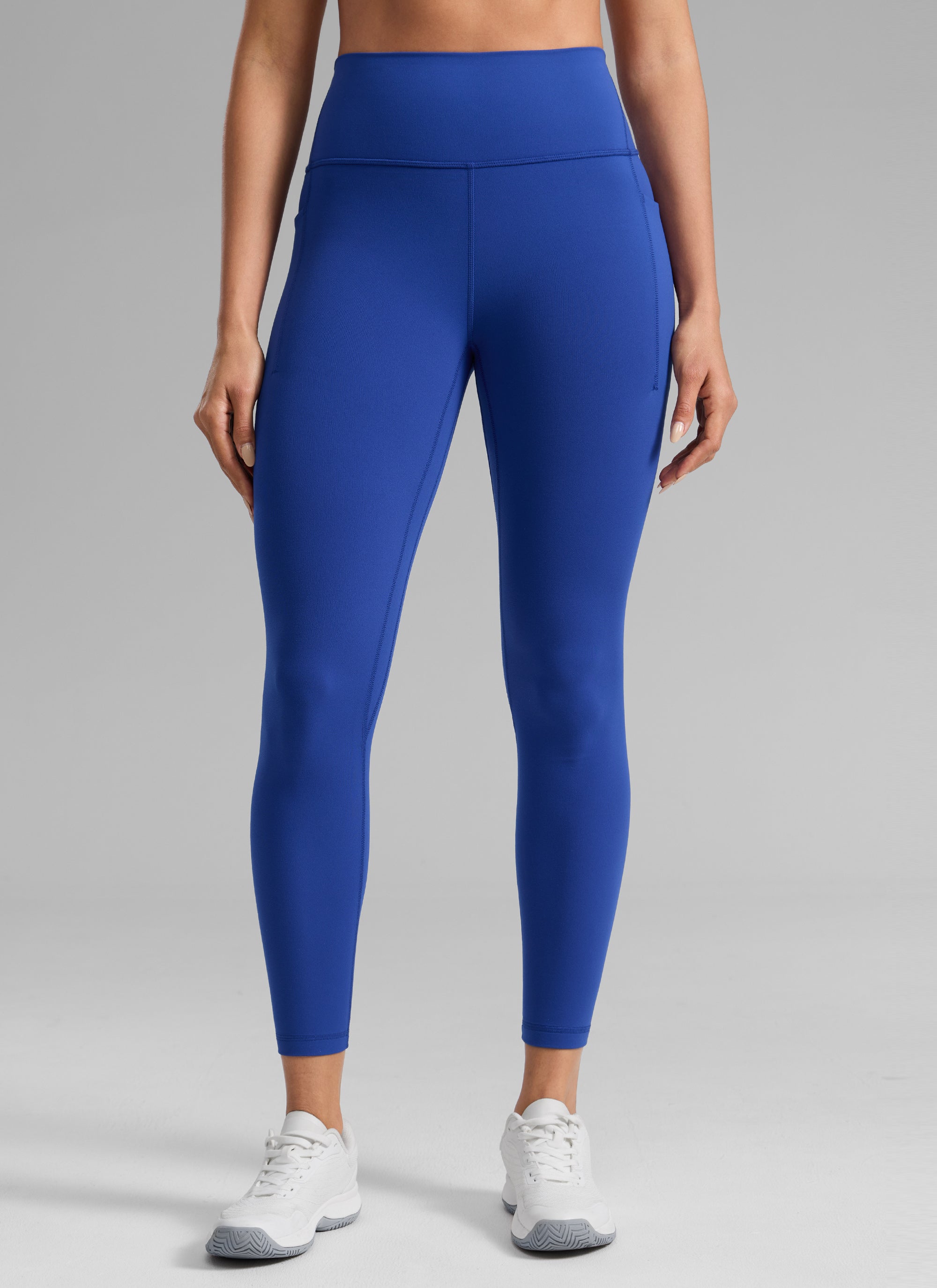 CRZ YOGA Women's Butterlift Workout High Rise Pocket Leggings 25'' Waves Blue