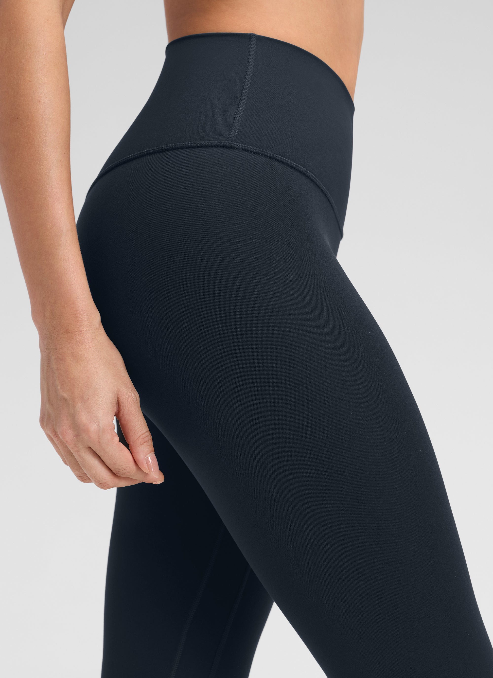 CRZ YOGA Women's Butterluxe Yoga High Rise No Front Seam Legging 25'' True Navy
