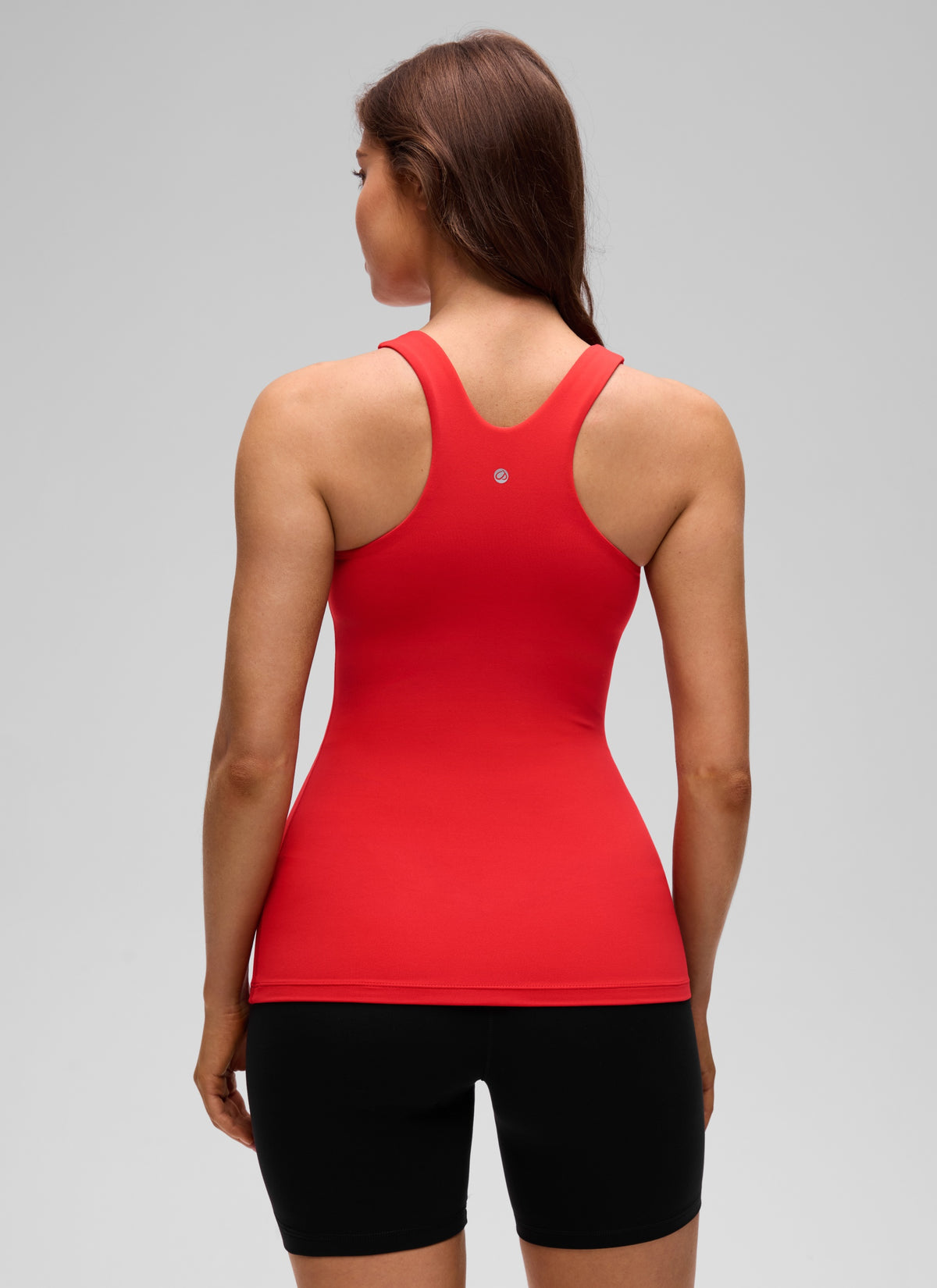 CRZ YOGA Women's Yoga Slim Fit Top Butterluxe Tank Racerback High Neck Deep Red @model_info:Valeria