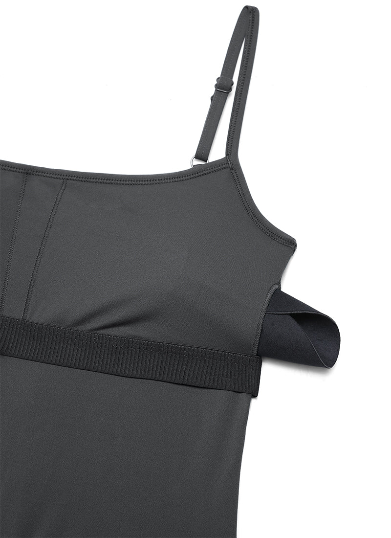 أفرولات اليوغا النسائية الضيقة من CRZ YOGA، بودي سوت بحمالة صدر مدمجة - رمادي غامض