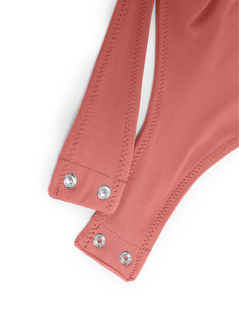 CRZ YOGA Women's Yoga Tight Fit High Neck Racerback Bodysuits Briar Rose @model_info:NEW