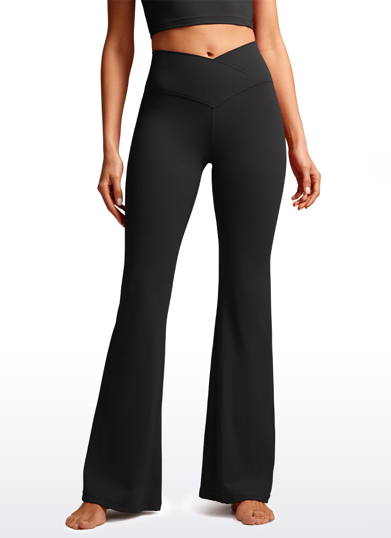 CRZ YOGA Women Butterluxe V Crossover High Waist Flare Leggings 29
