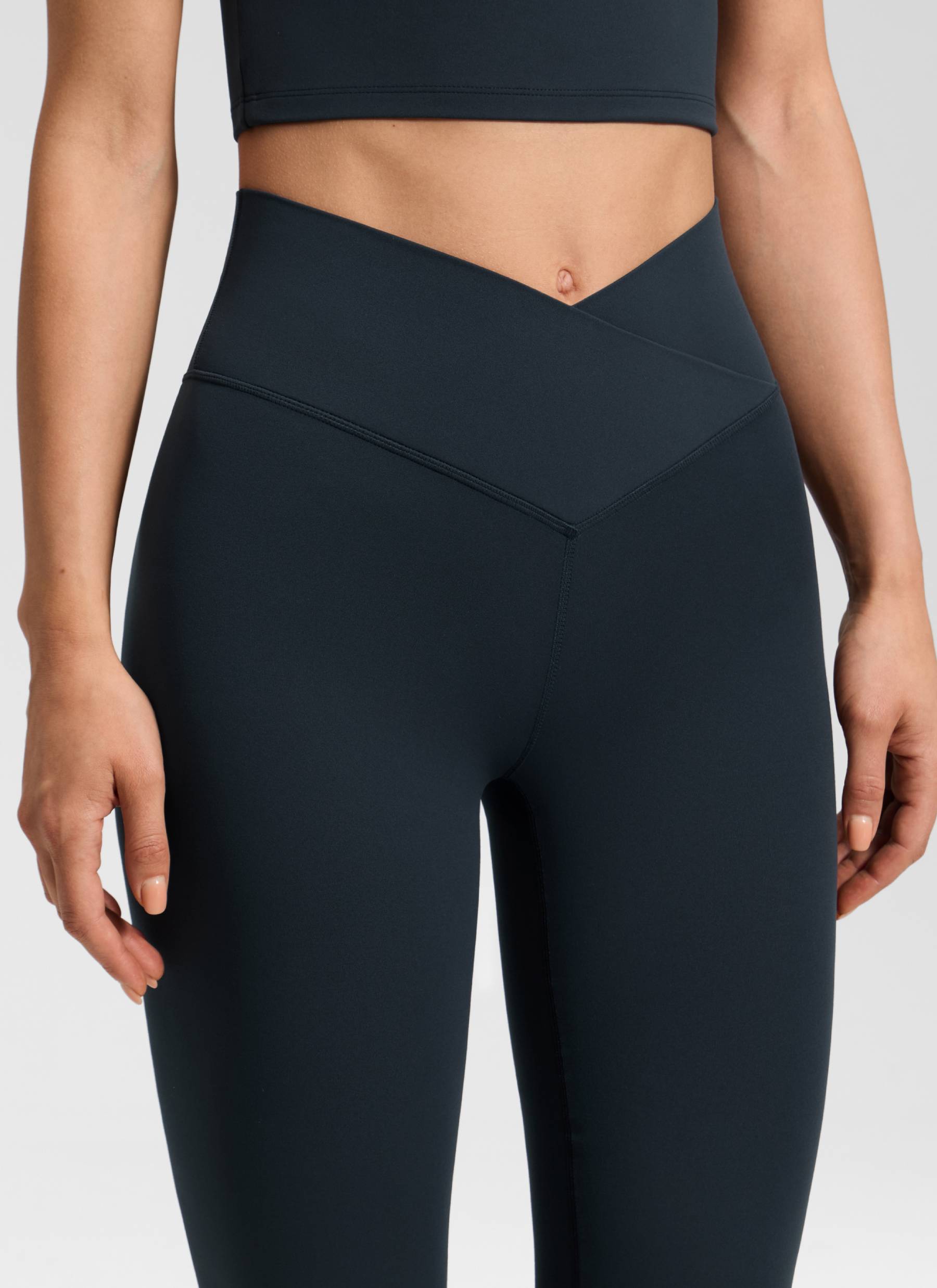 CRZ YOGA Women Butterluxe V Crossover High Waist Flare Leggings 31