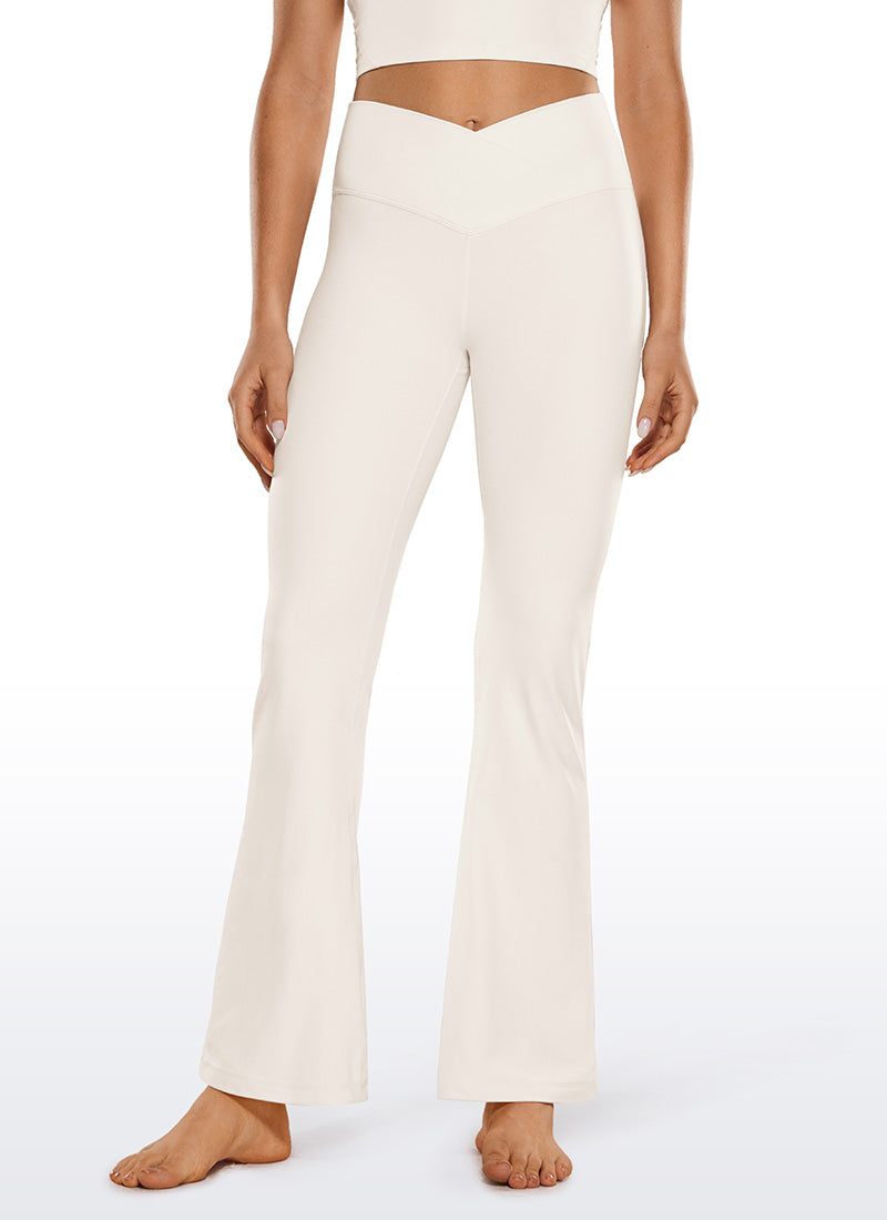 CRZ YOGA Women Butterluxe V Crossover High Waist Flare Leggings 31