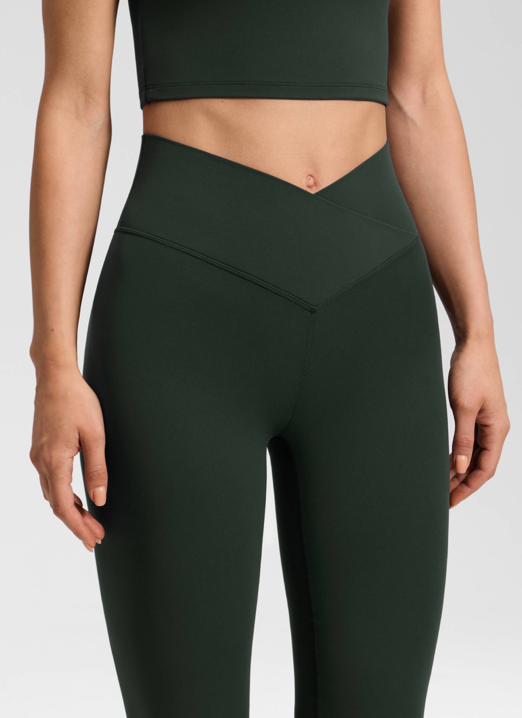 CRZ YOGA Women Butterluxe V Crossover High Waist Flare Leggings 31