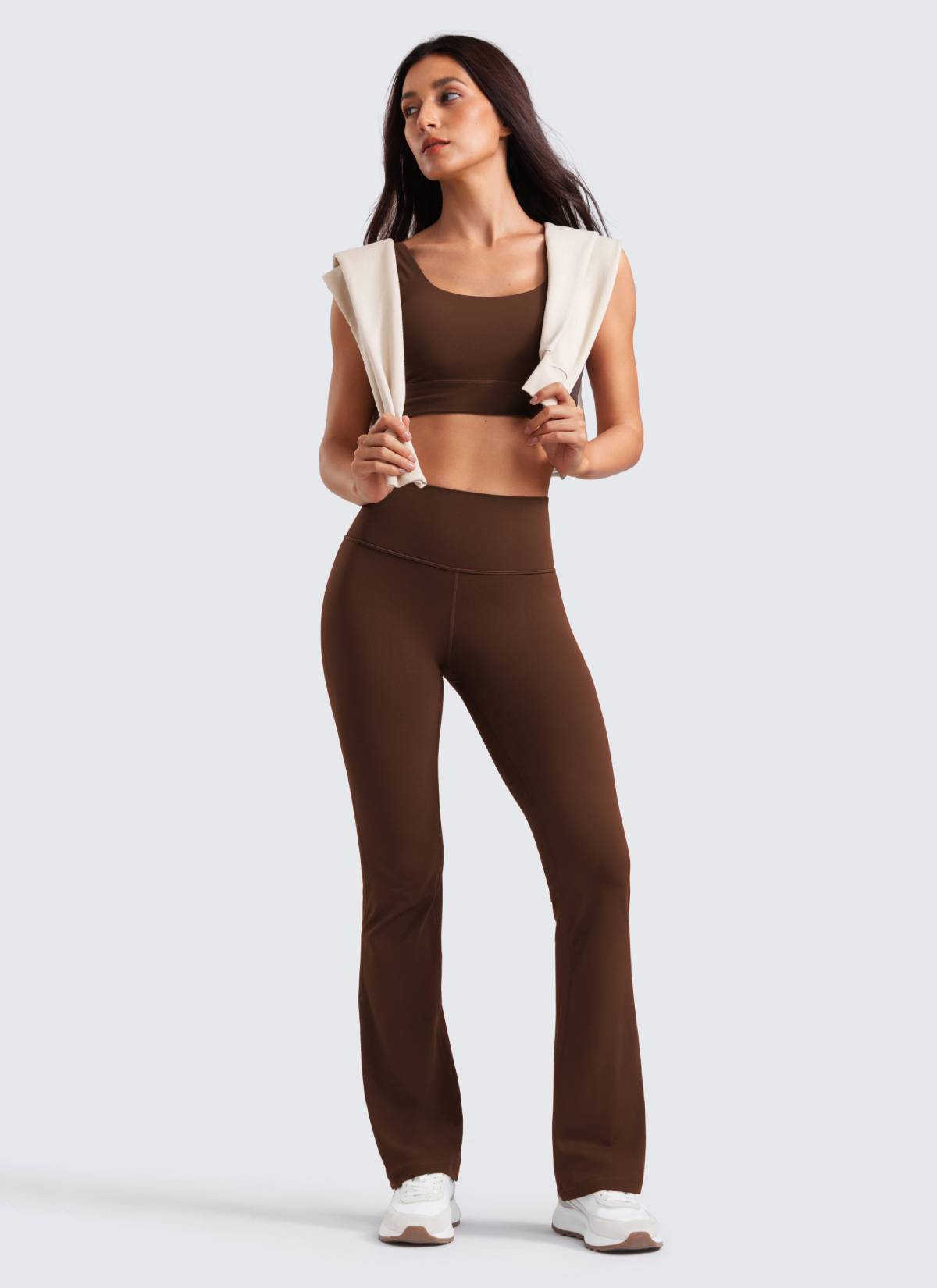 CRZ YOGA - ليغينغز نسائي بخصر عالٍ وساق متسعة بنمط « Butterluxe » وقصة «Bootcut» - مقاس 32