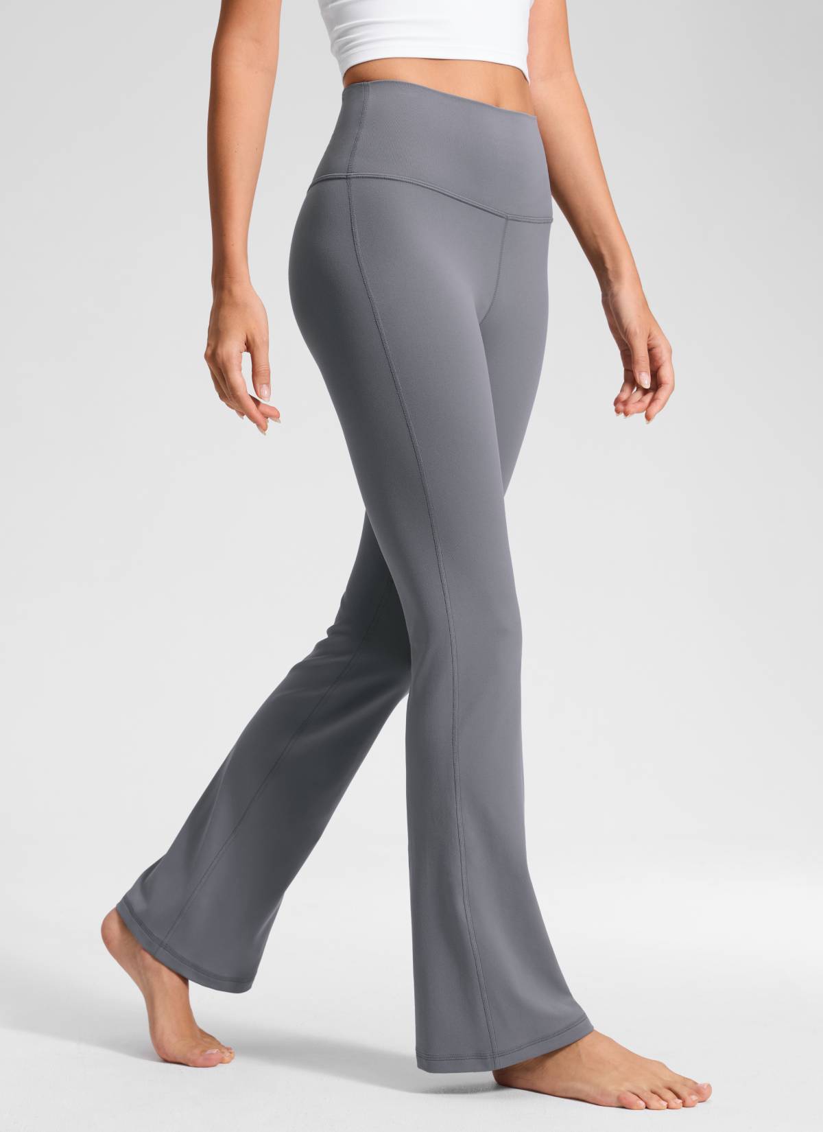CRZ YOGA - ليغينغز نسائي بخصر عالٍ وساق متسعة بنمط « Butterluxe » وقصة «Bootcut» - مقاس 32