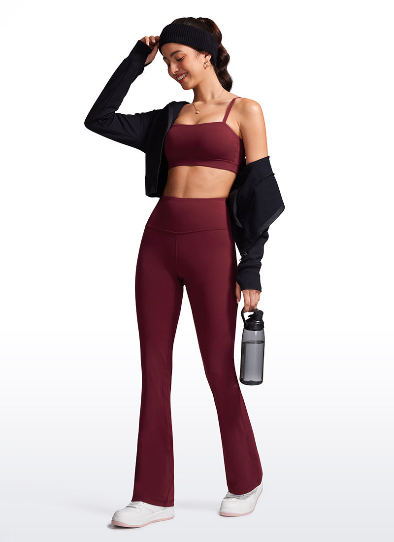 CRZ YOGA - ليغينغز نسائي بخصر عالٍ وساق متسعة بنمط « Butterluxe » وقصة «Bootcut» - مقاس 32