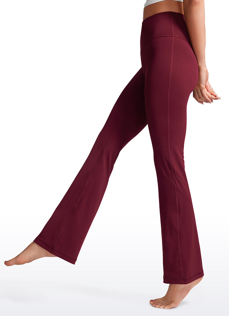 CRZ YOGA - ليغينغز نسائي بخصر عالٍ وساق متسعة بنمط « Butterluxe » وقصة «Bootcut» - مقاس 32