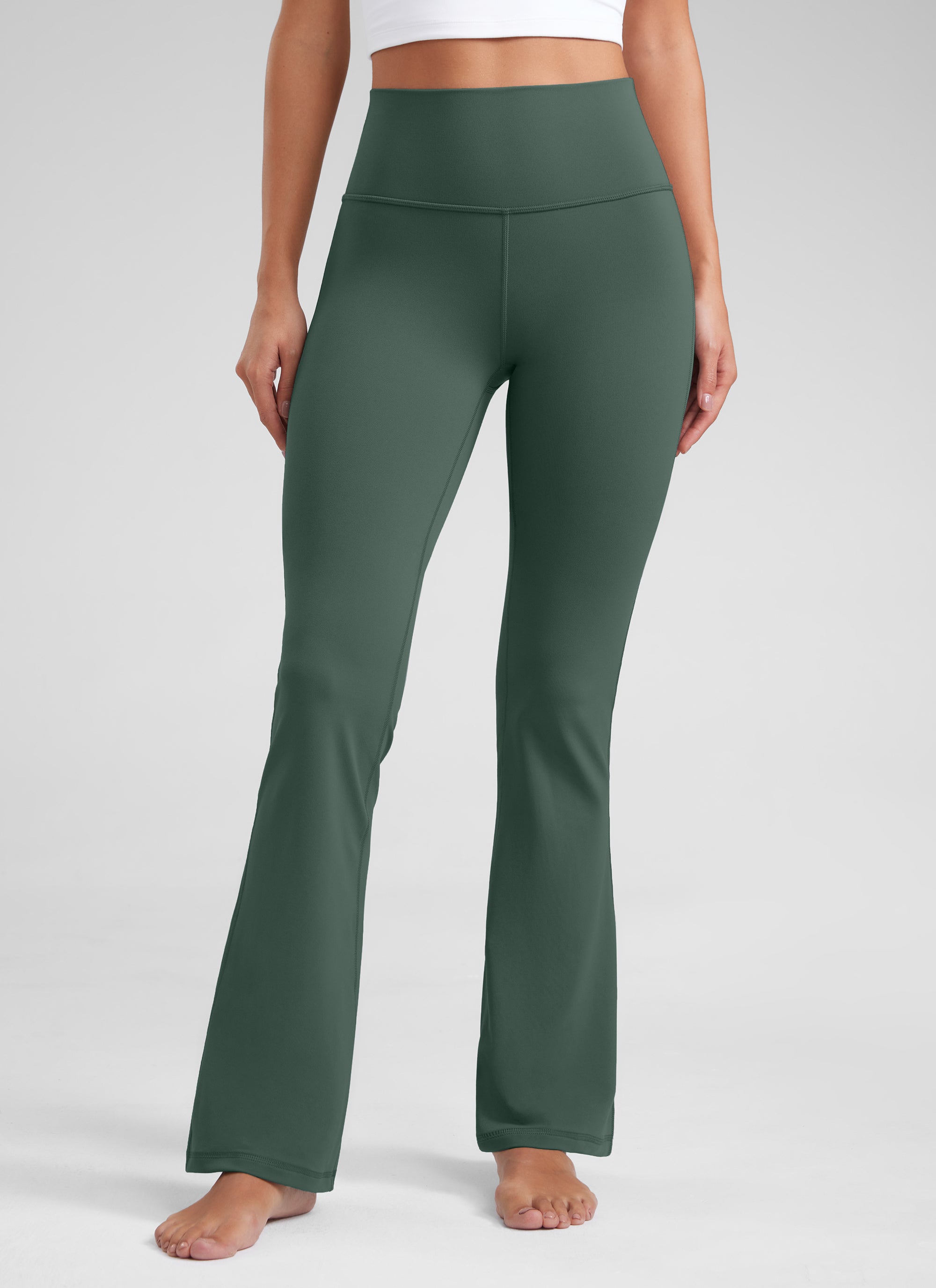 CRZ YOGA - ليغينغز نسائي بخصر عالٍ وساق متسعة بنمط « Butterluxe » وقصة «Bootcut» - مقاس 32