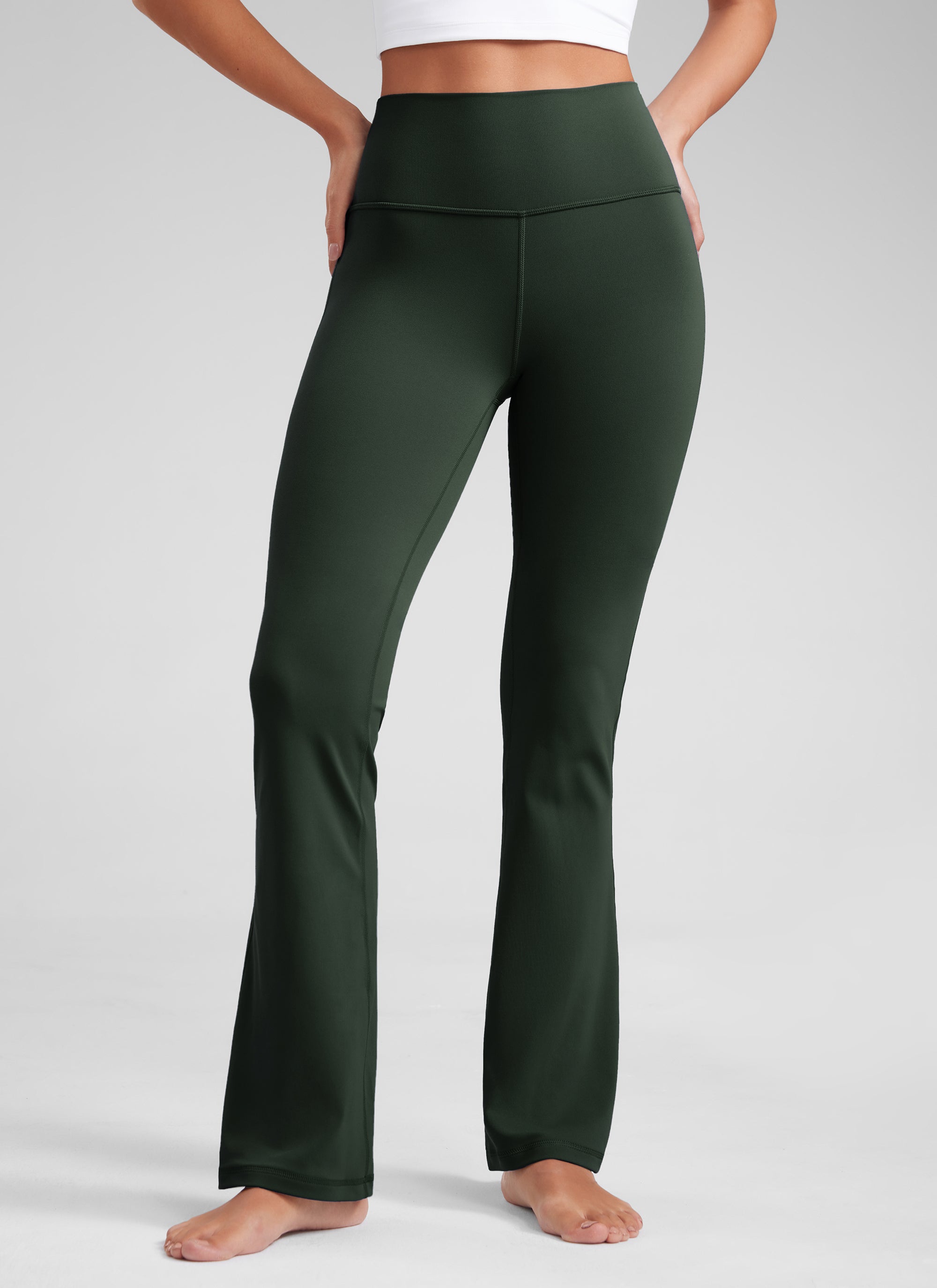 CRZ YOGA - ليغينغز نسائي بخصر عالٍ وساق متسعة بنمط « Butterluxe » وقصة «Bootcut» - مقاس 32