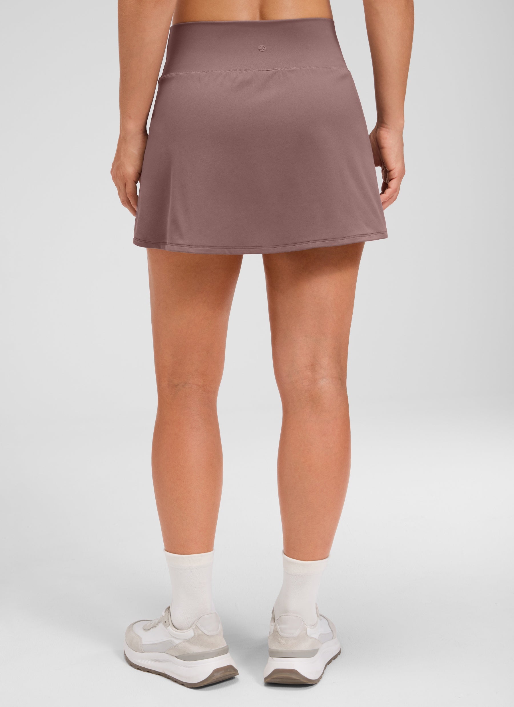 CRZ YOGA Women's Butterluxe High Rise Tennis Skirts 14.5'' with Pocket Mauve @model_info:Aline