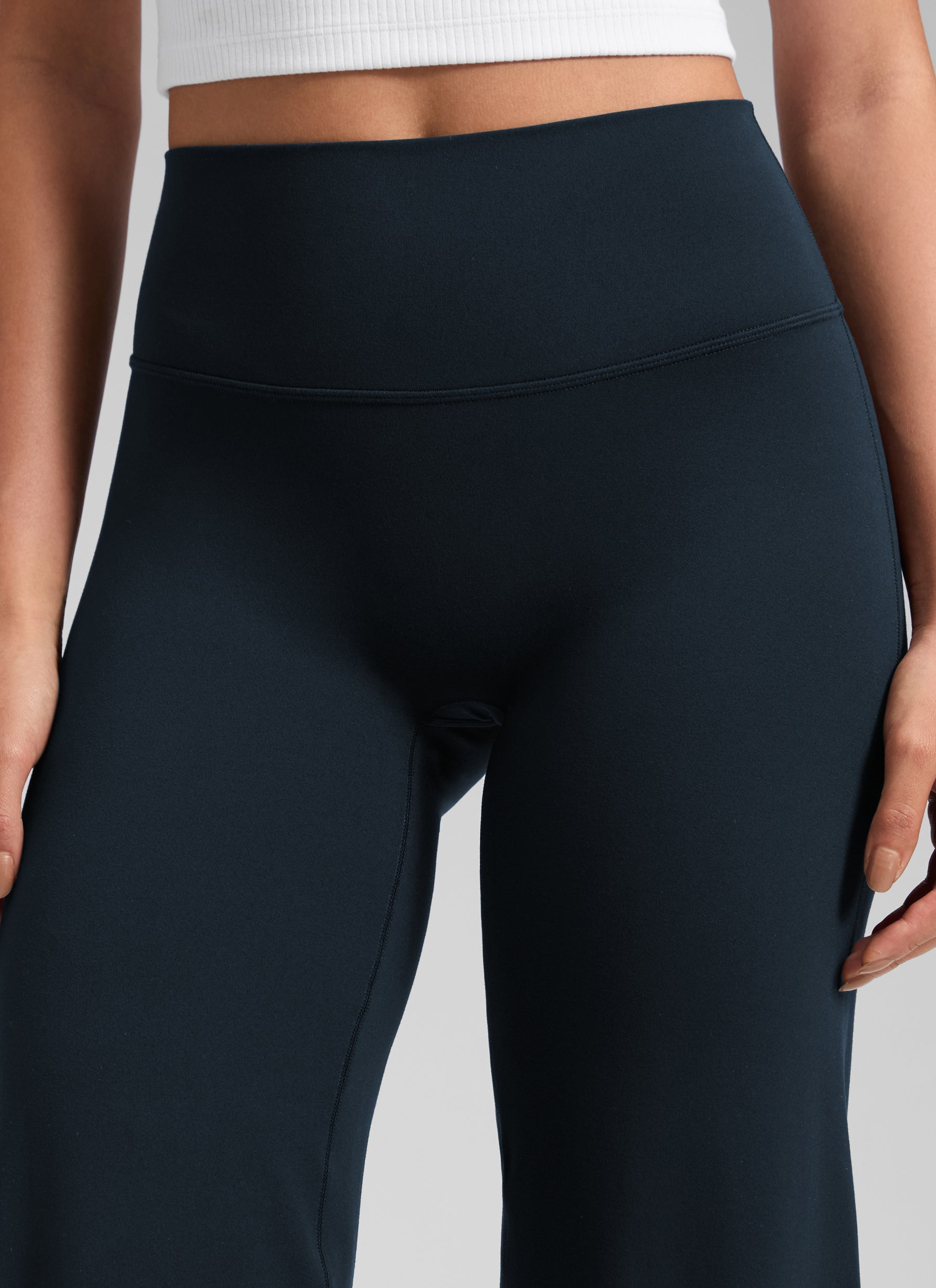 CRZ YOGA Women's Softretch Workout No Front Seam Wide Leg Pant 28
