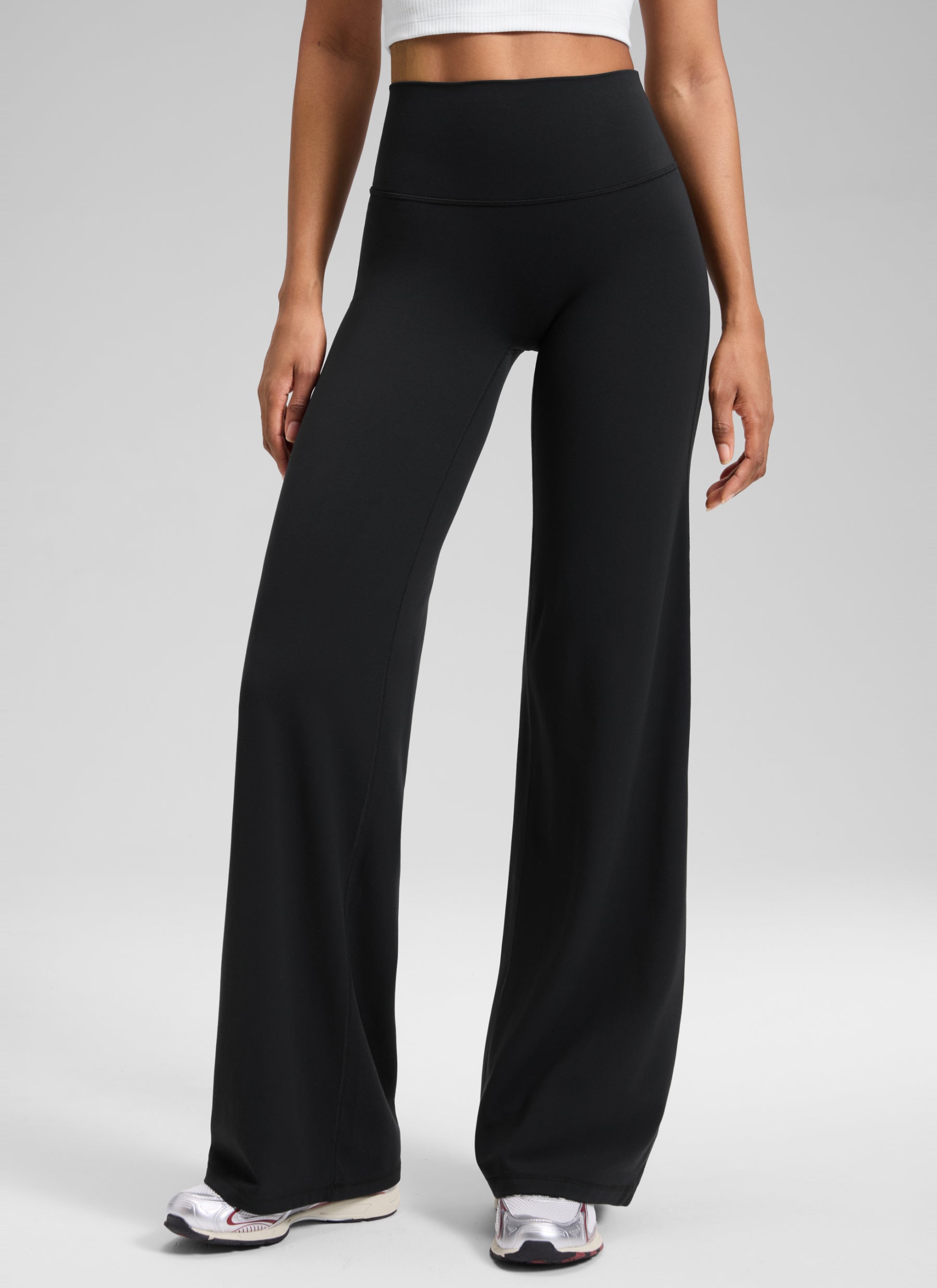 CRZ YOGA Women's Softretch Workout No Front Seam Wide Leg Pant 32