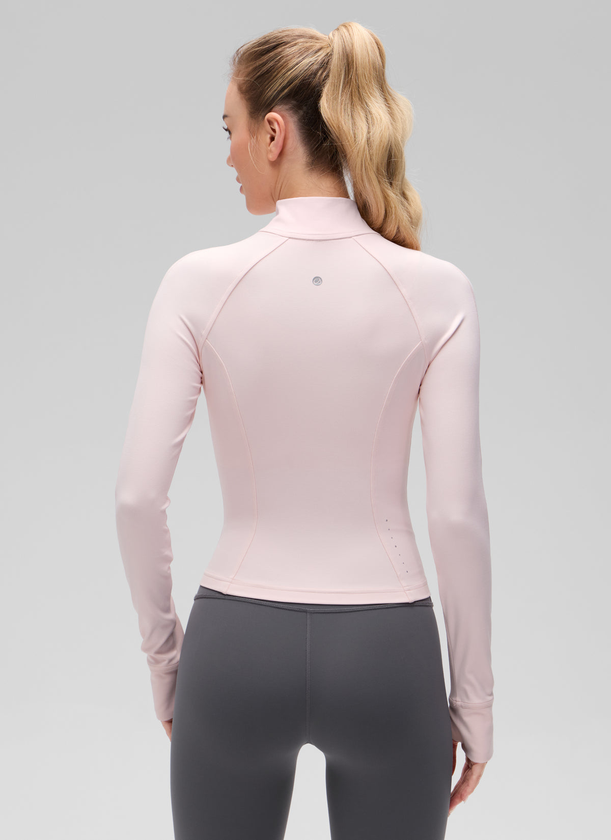CRZ YOGA Women's Butterluxe Cropped Pocket Outerwear Full Zip Jackets Strawberry Pink @model_info:Anna